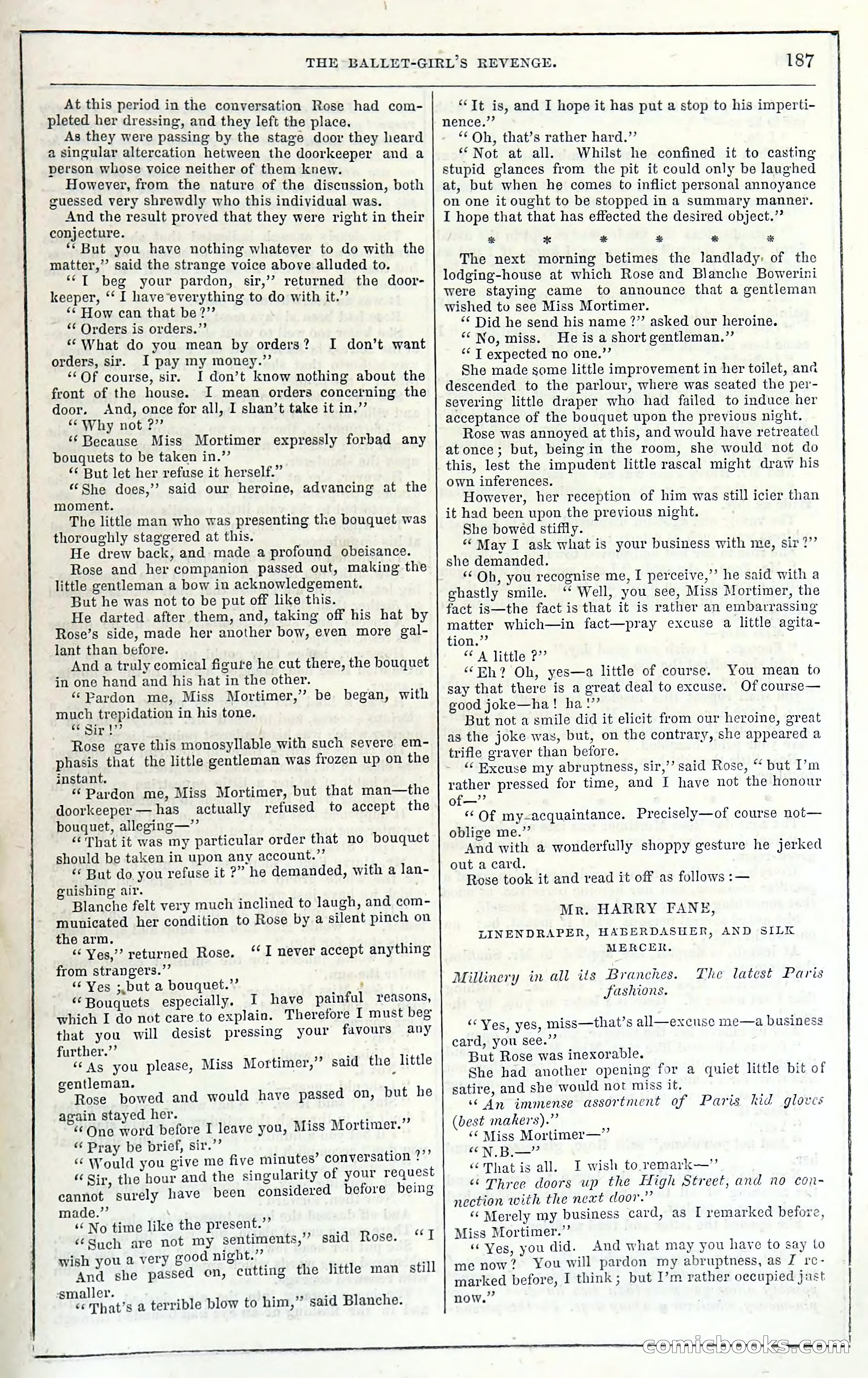 Rose Mortimer; Or, The Ballet-Girl's Revenge — page 193: Penny Dreadfuls, 1865