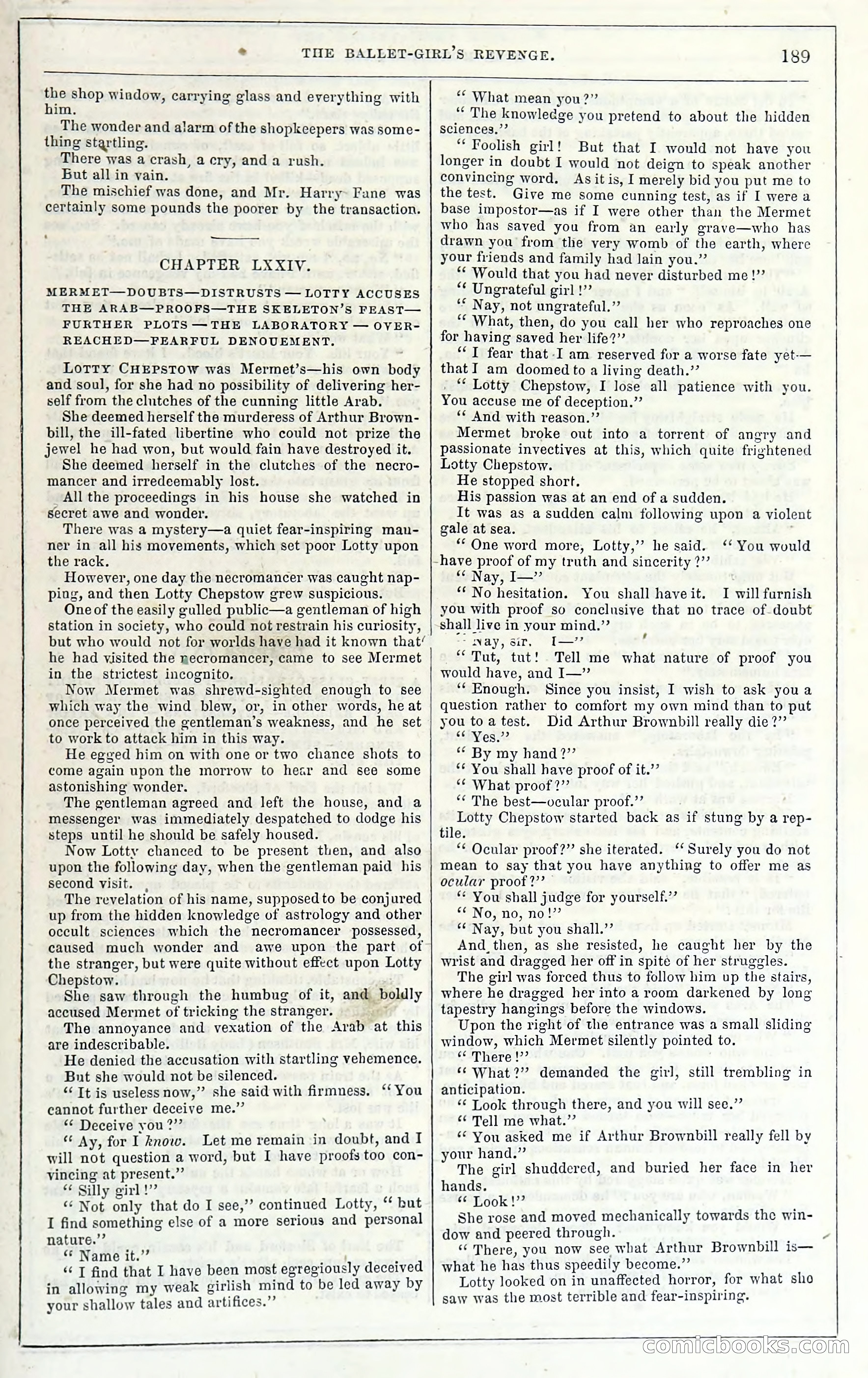 Rose Mortimer; Or, The Ballet-Girl's Revenge — page 195: Penny Dreadfuls, 1865