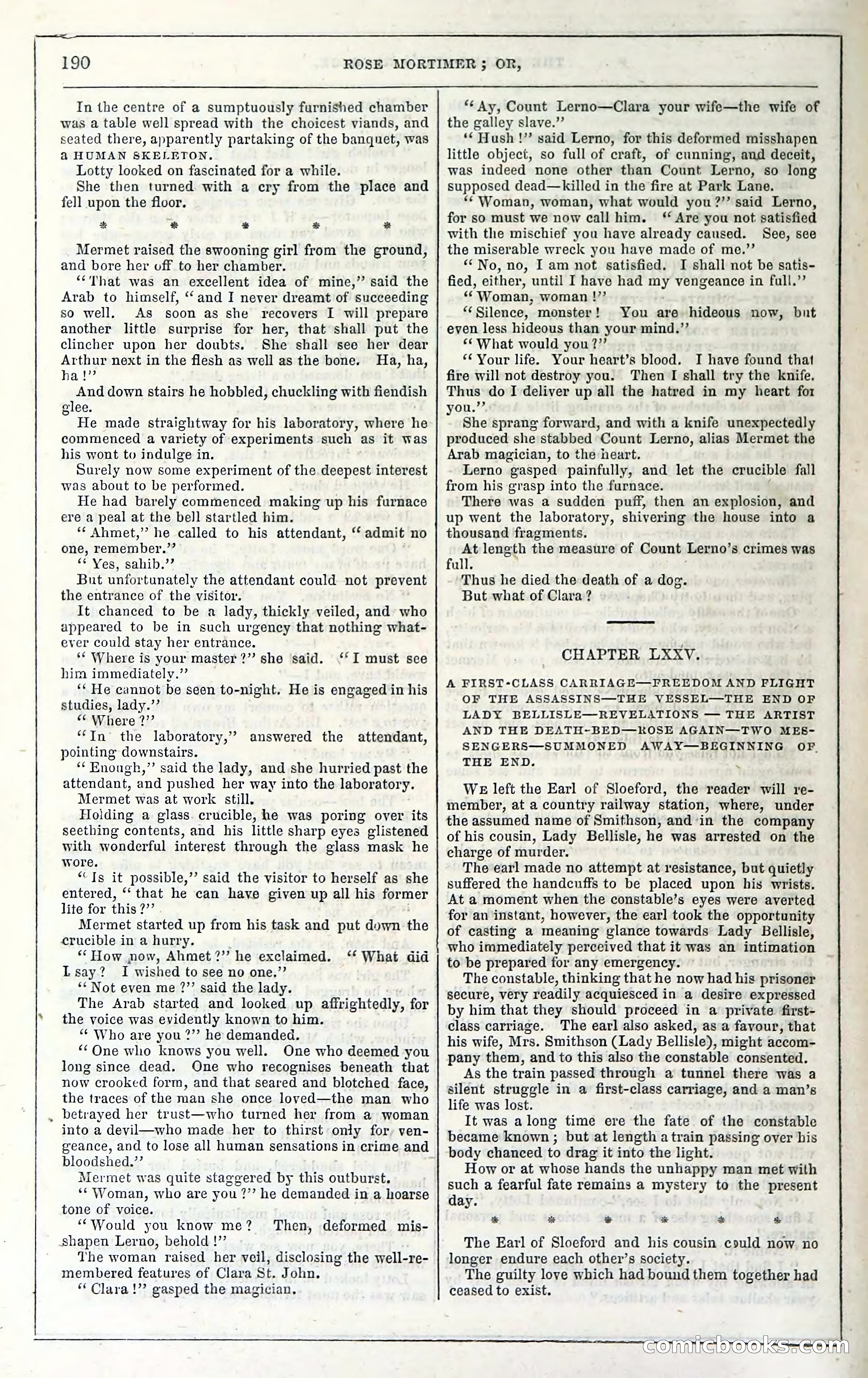 Rose Mortimer; Or, The Ballet-Girl's Revenge — page 196: Penny Dreadfuls, 1865