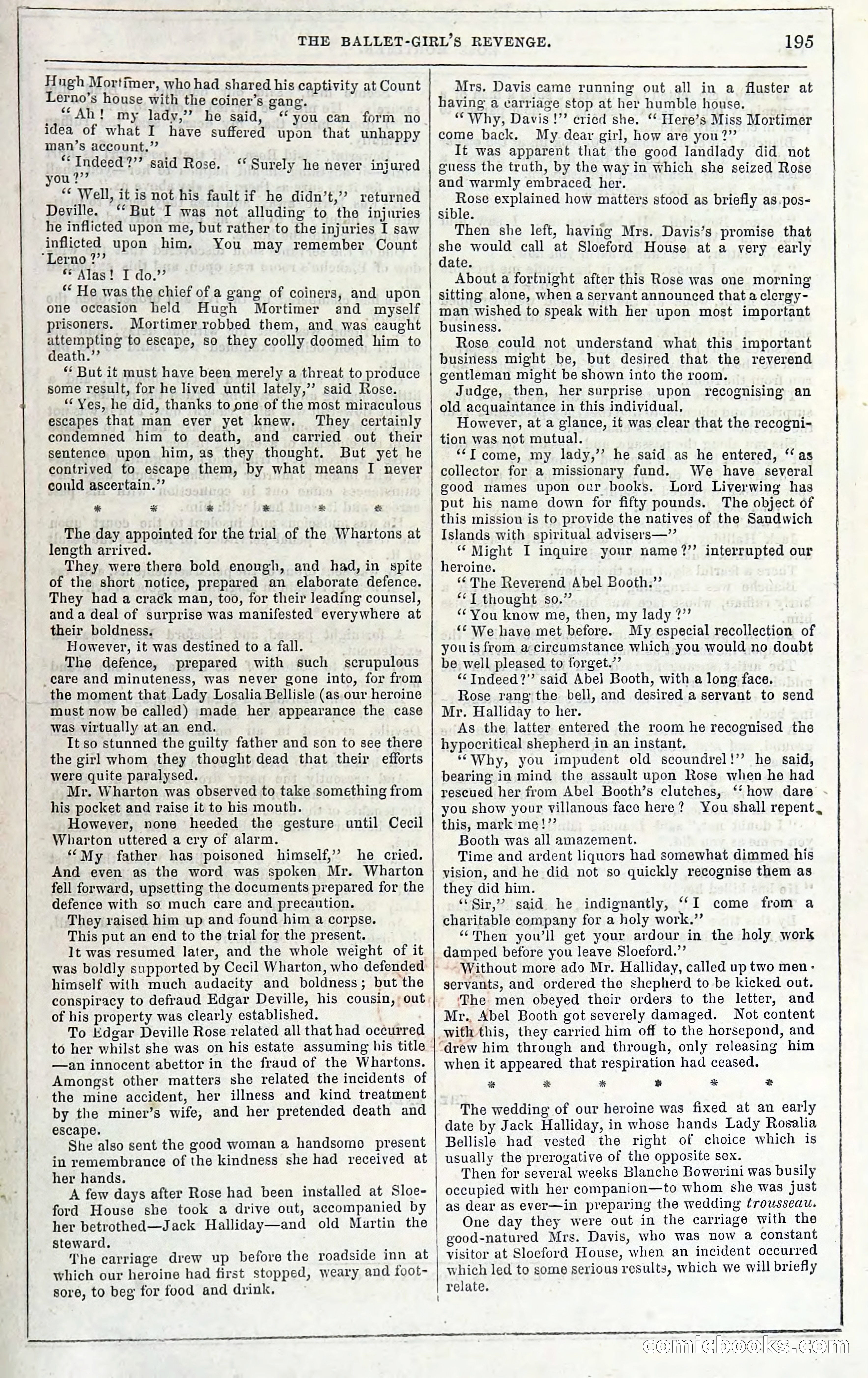 Rose Mortimer; Or, The Ballet-Girl's Revenge — page 201: Penny Dreadfuls, 1865