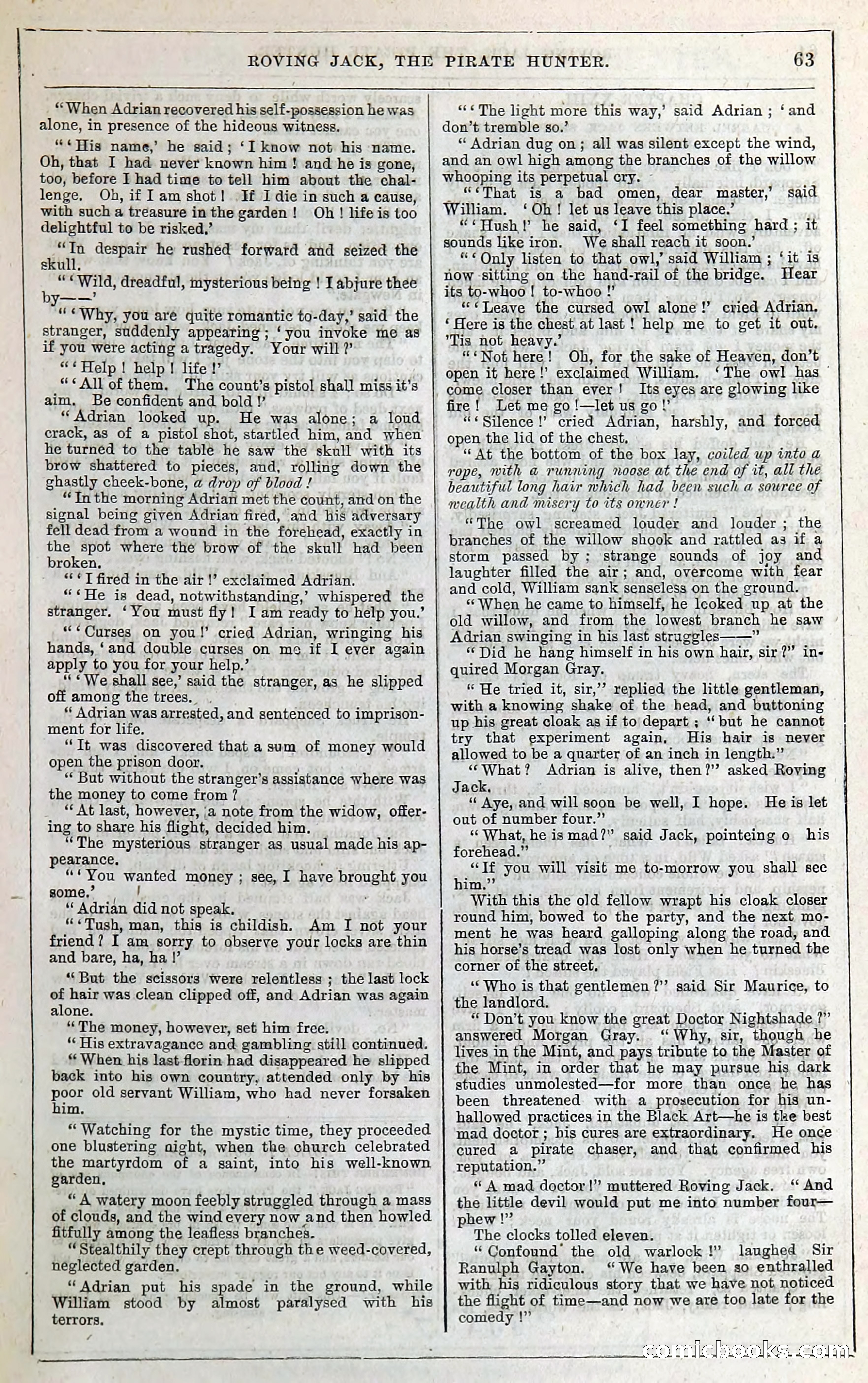 Roving Jack, The Pirate Hunter — page 51: Penny Dreadfuls, 1867