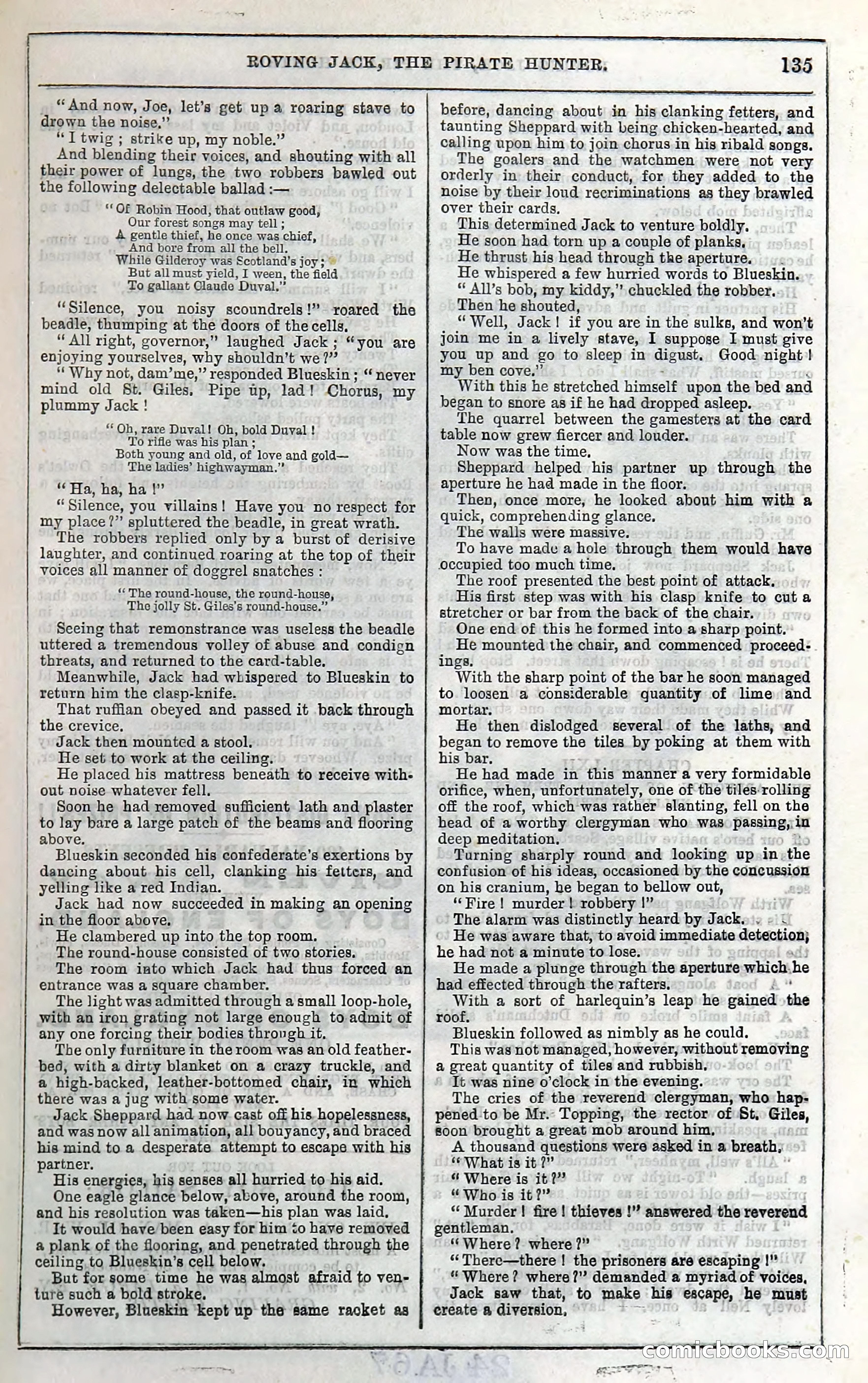 Roving Jack, The Pirate Hunter — page 115: Penny Dreadfuls, 1867