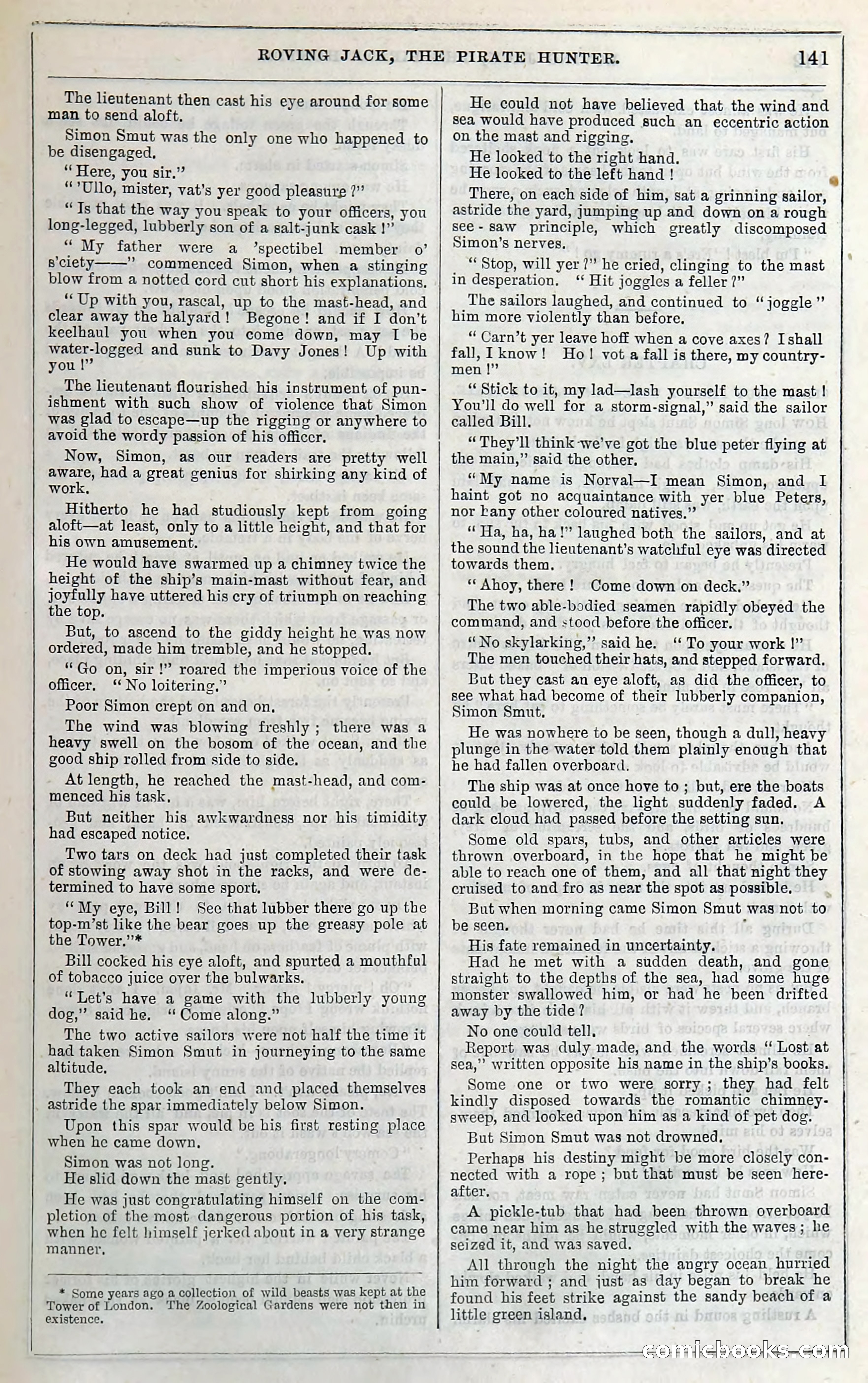 Roving Jack, The Pirate Hunter — page 121: Penny Dreadfuls, 1867