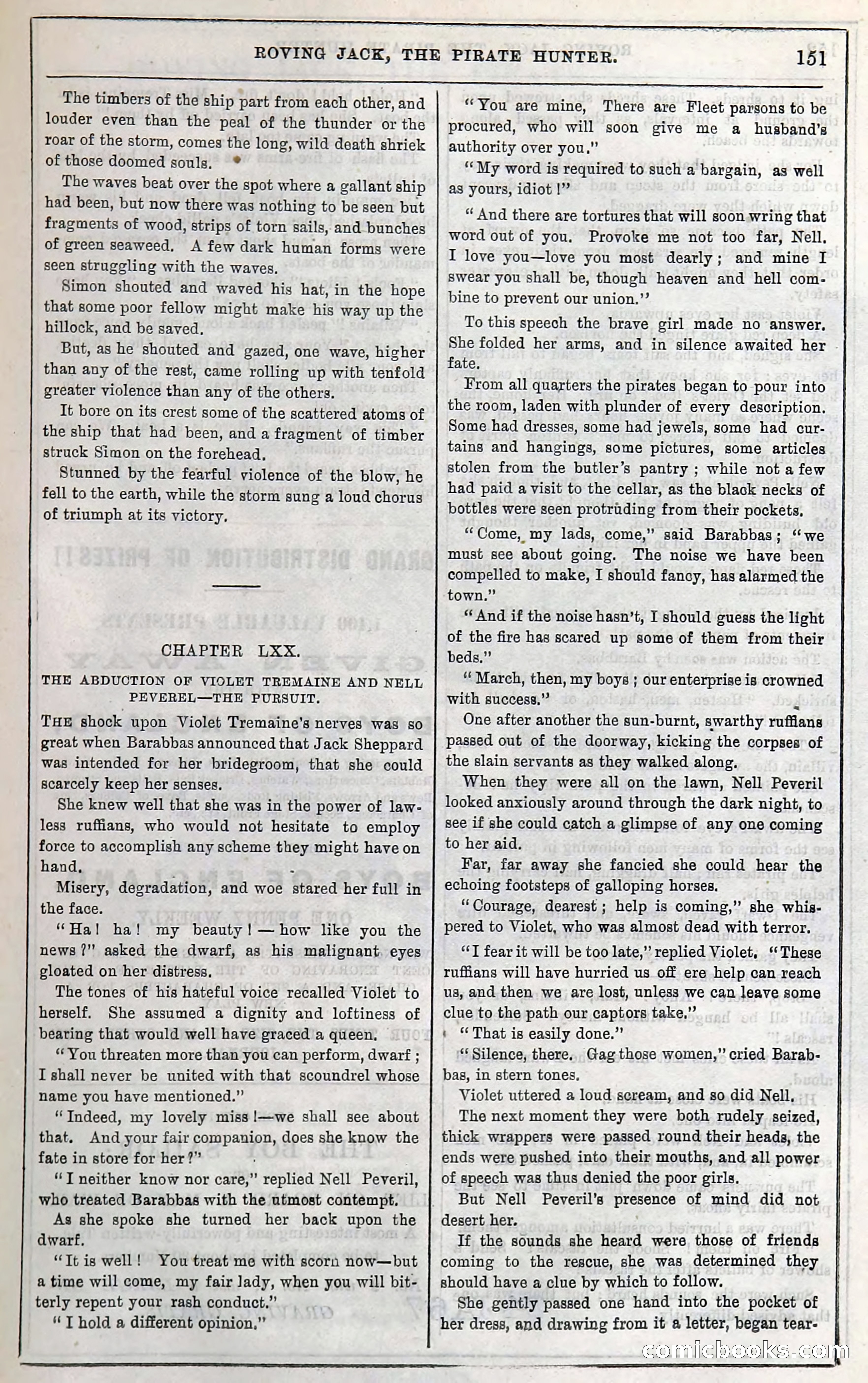 Roving Jack, The Pirate Hunter — page 131: Penny Dreadfuls, 1867