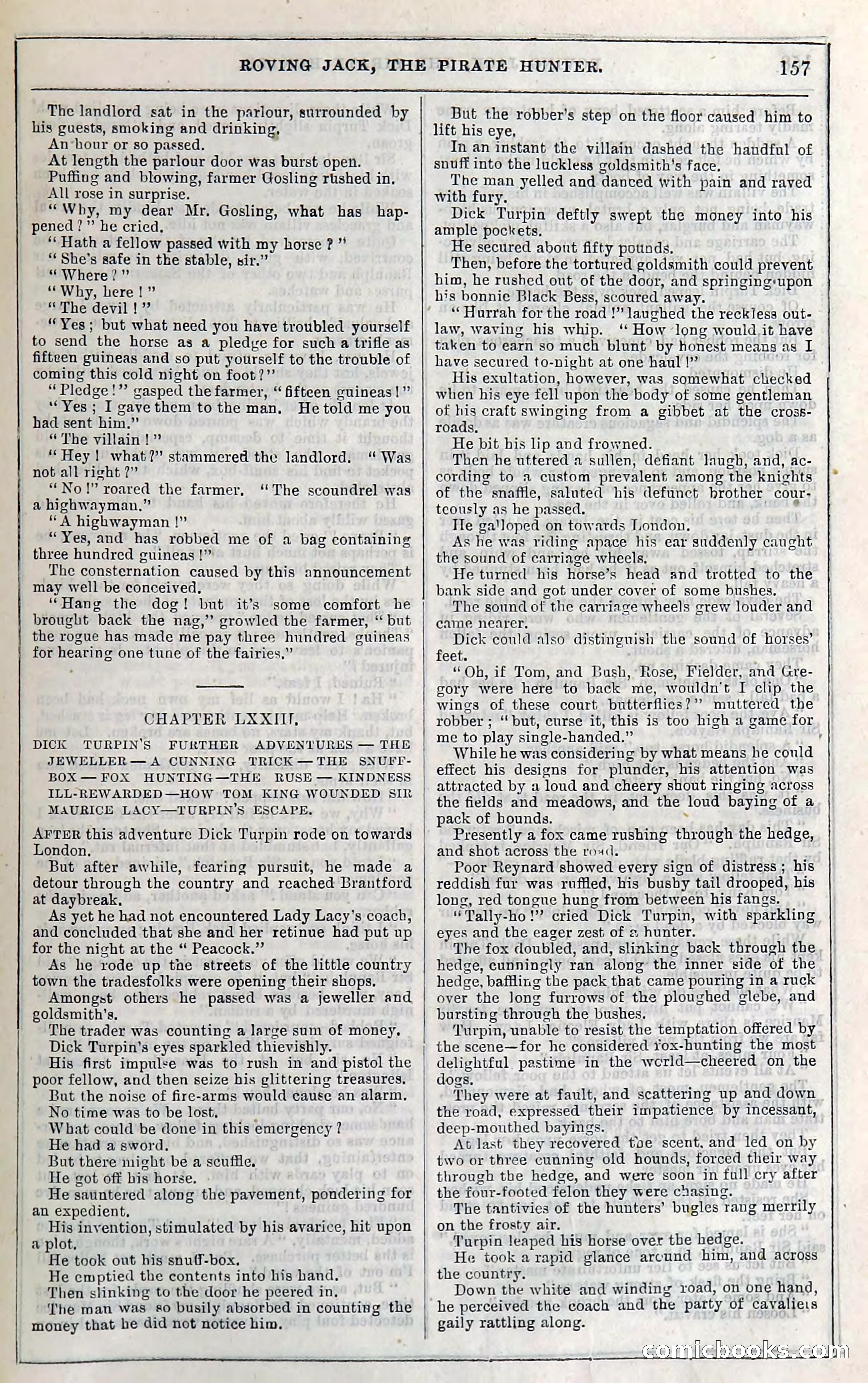 Roving Jack, The Pirate Hunter — page 137: Penny Dreadfuls, 1867