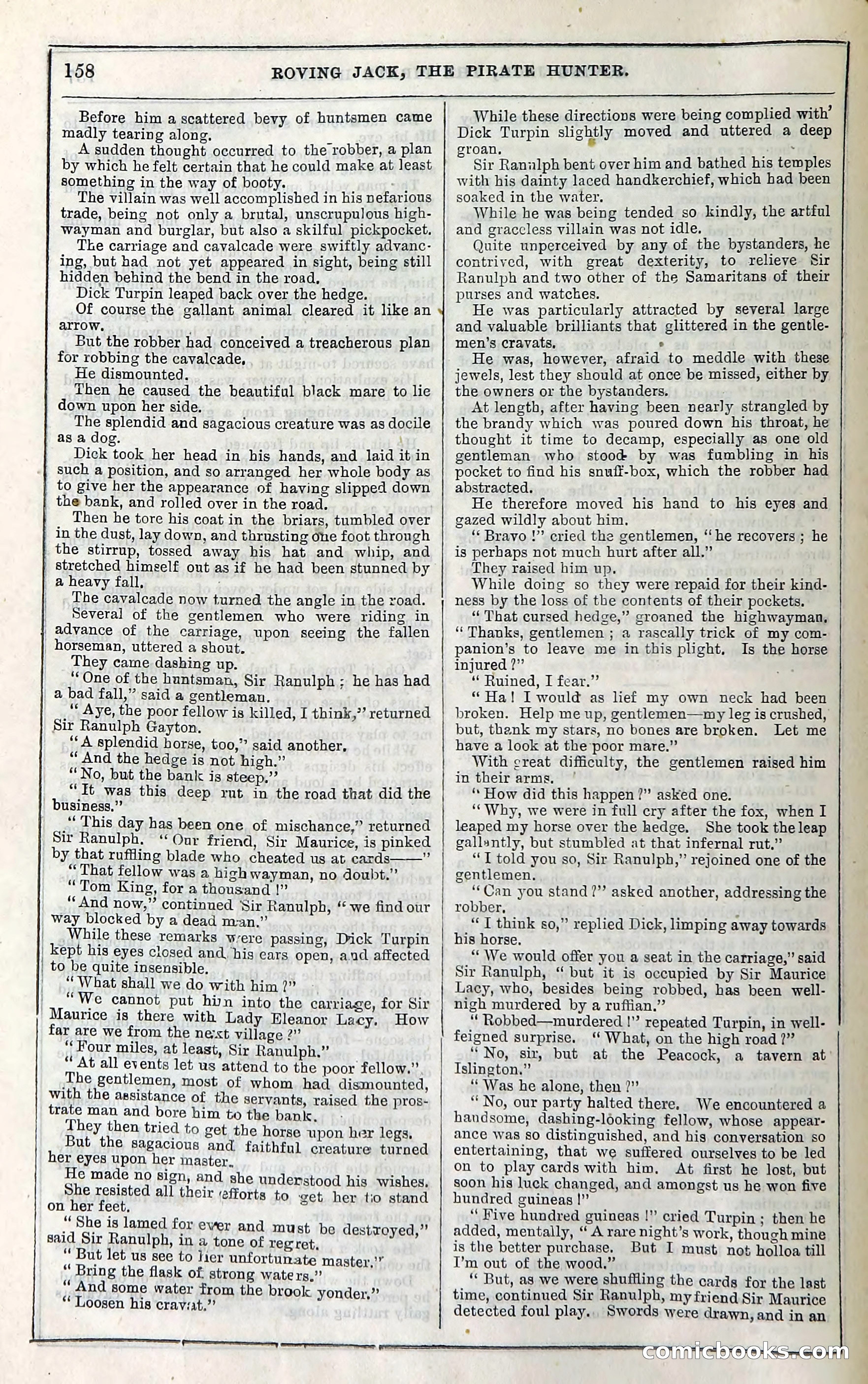 Roving Jack, The Pirate Hunter — page 138: Penny Dreadfuls, 1867