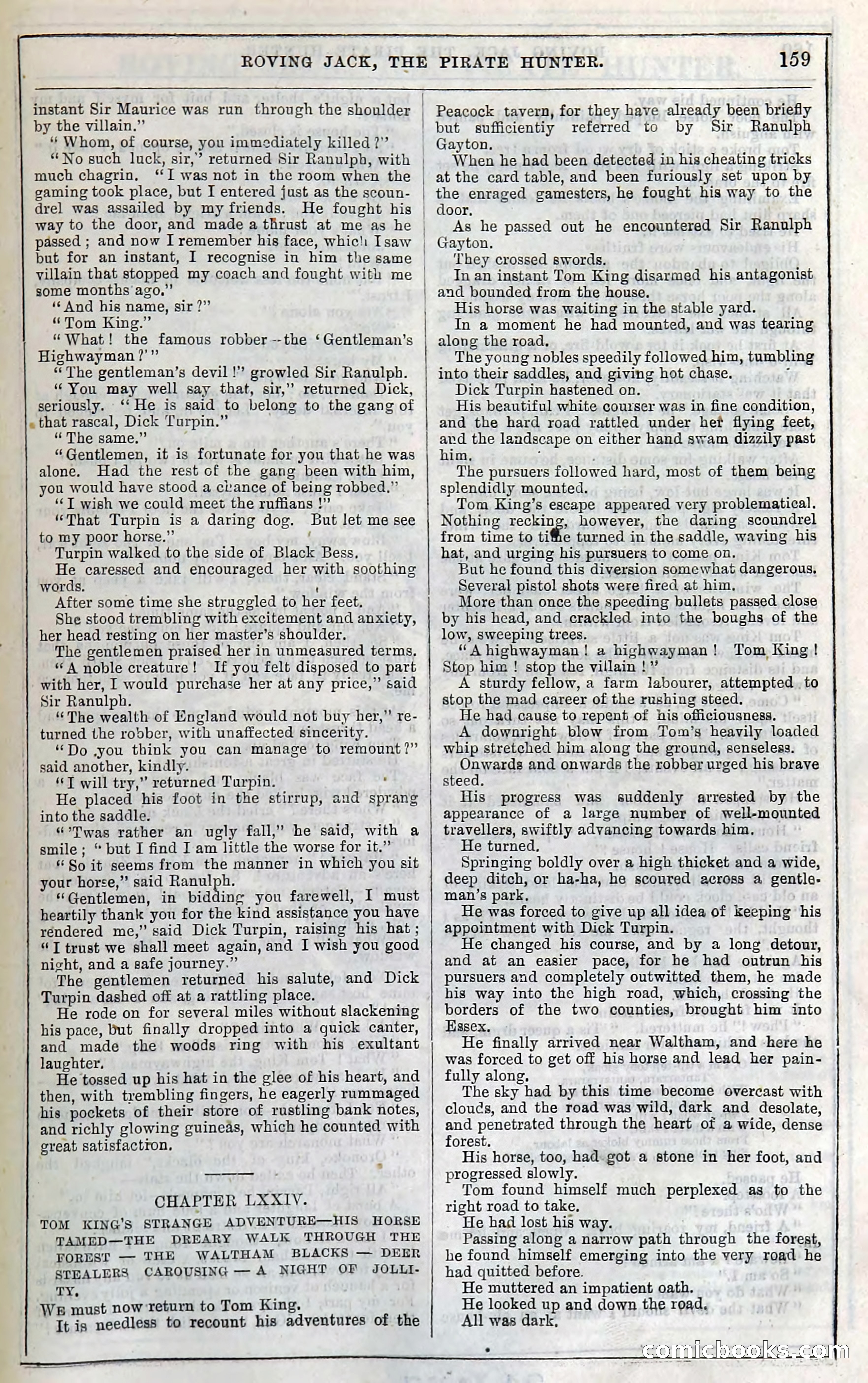 Roving Jack, The Pirate Hunter — page 139: Penny Dreadfuls, 1867