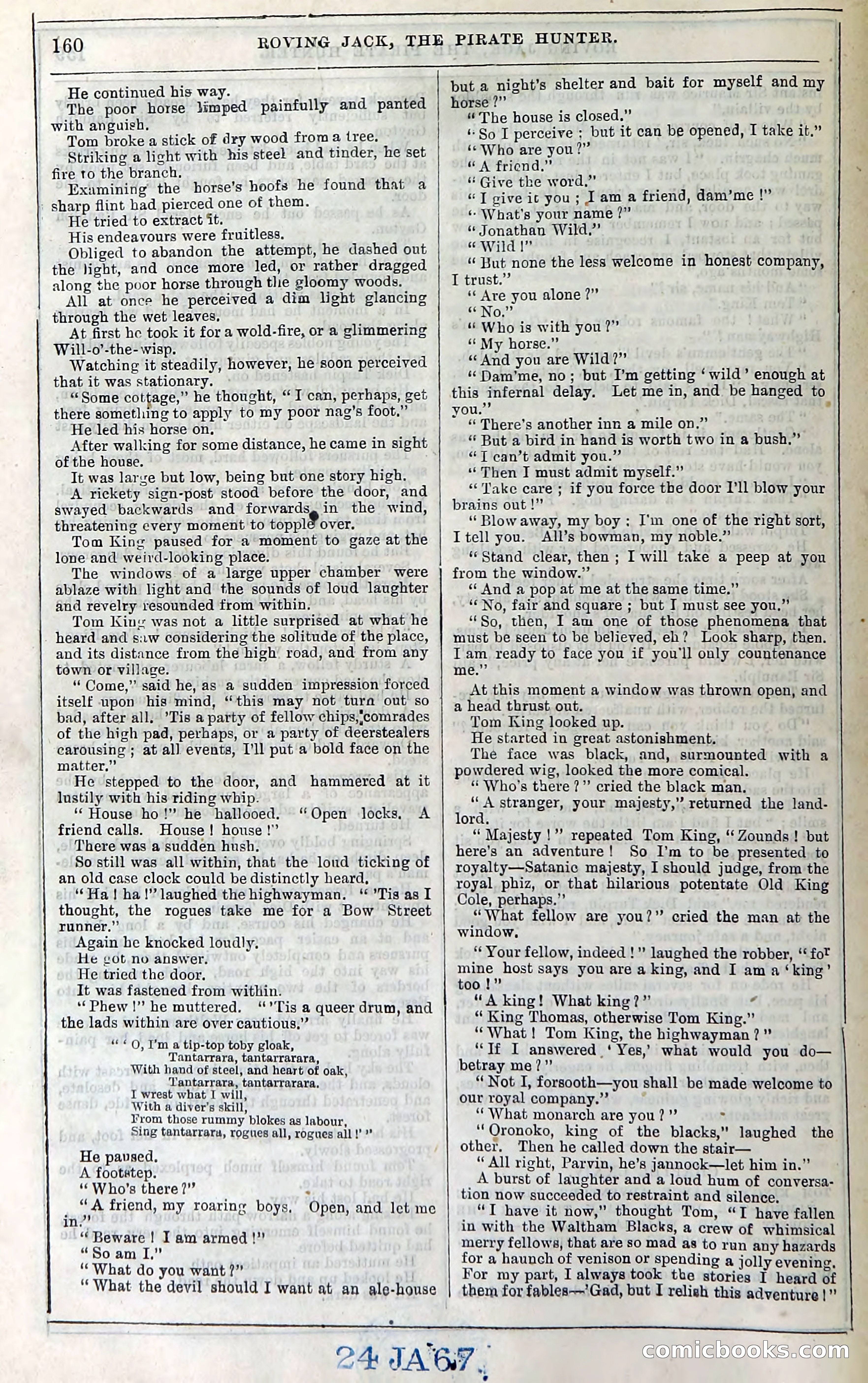 Roving Jack, The Pirate Hunter — page 140: Penny Dreadfuls, 1867