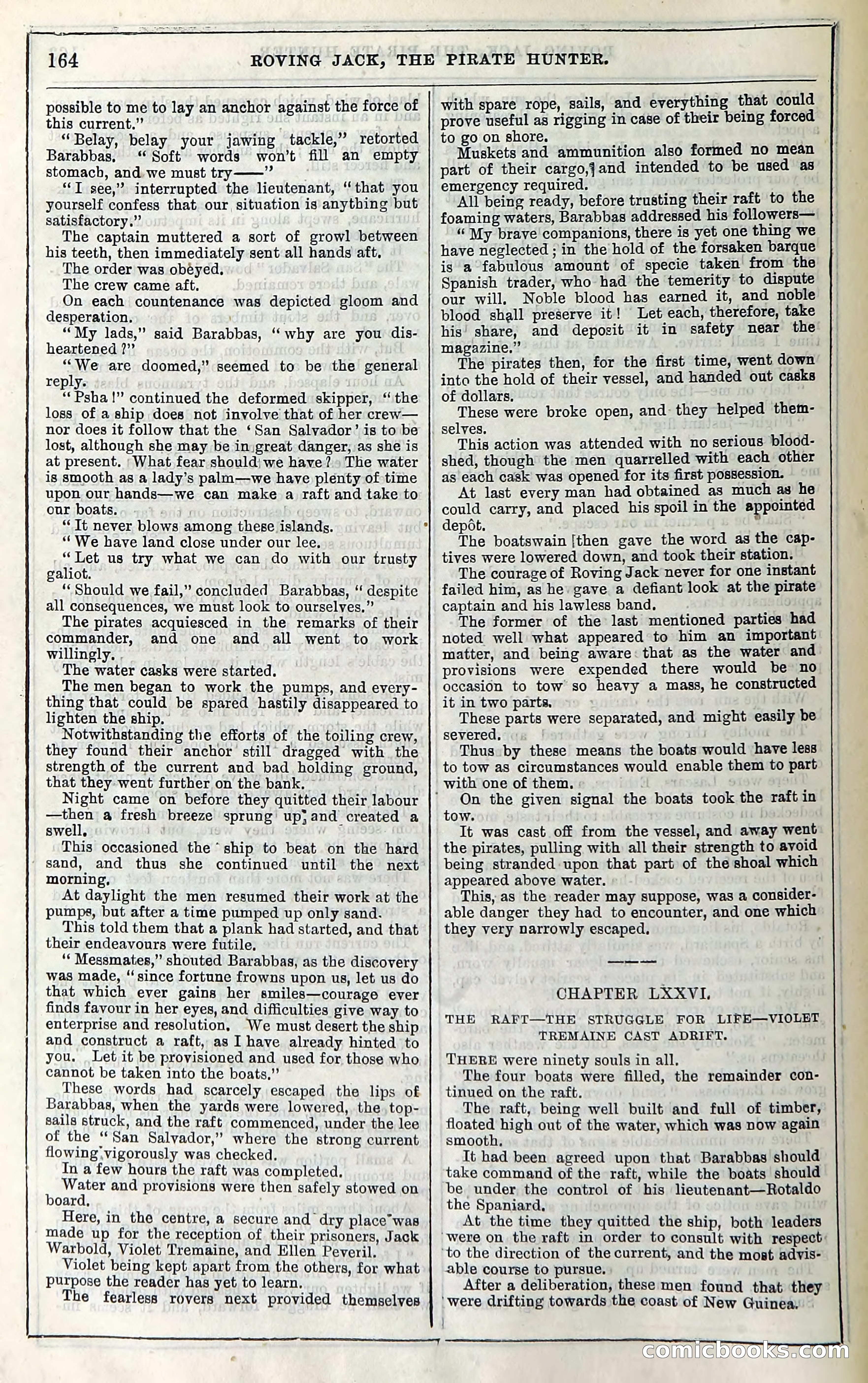 Roving Jack, The Pirate Hunter — page 144: Penny Dreadfuls, 1867