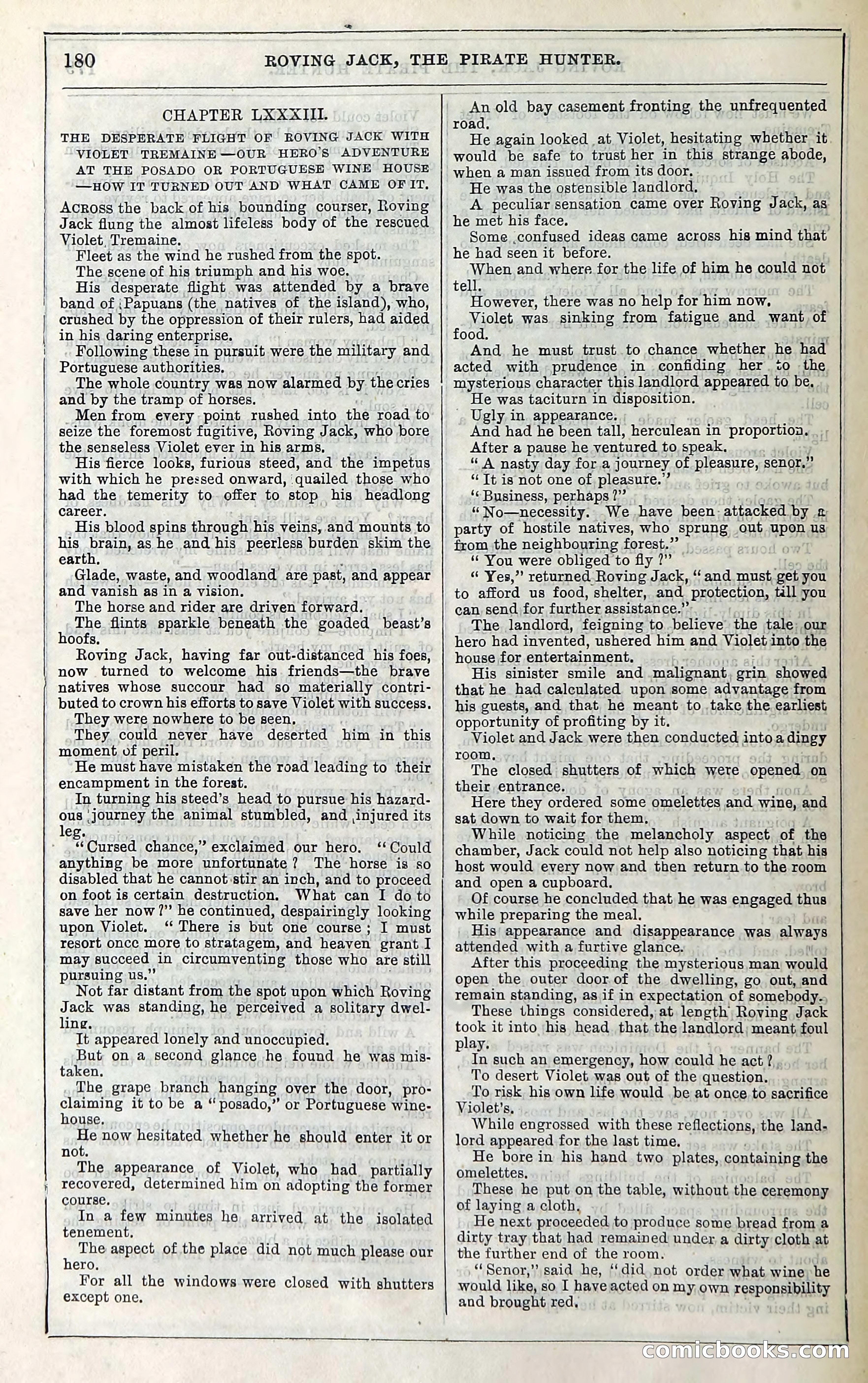 Roving Jack, The Pirate Hunter — page 160: Penny Dreadfuls, 1867