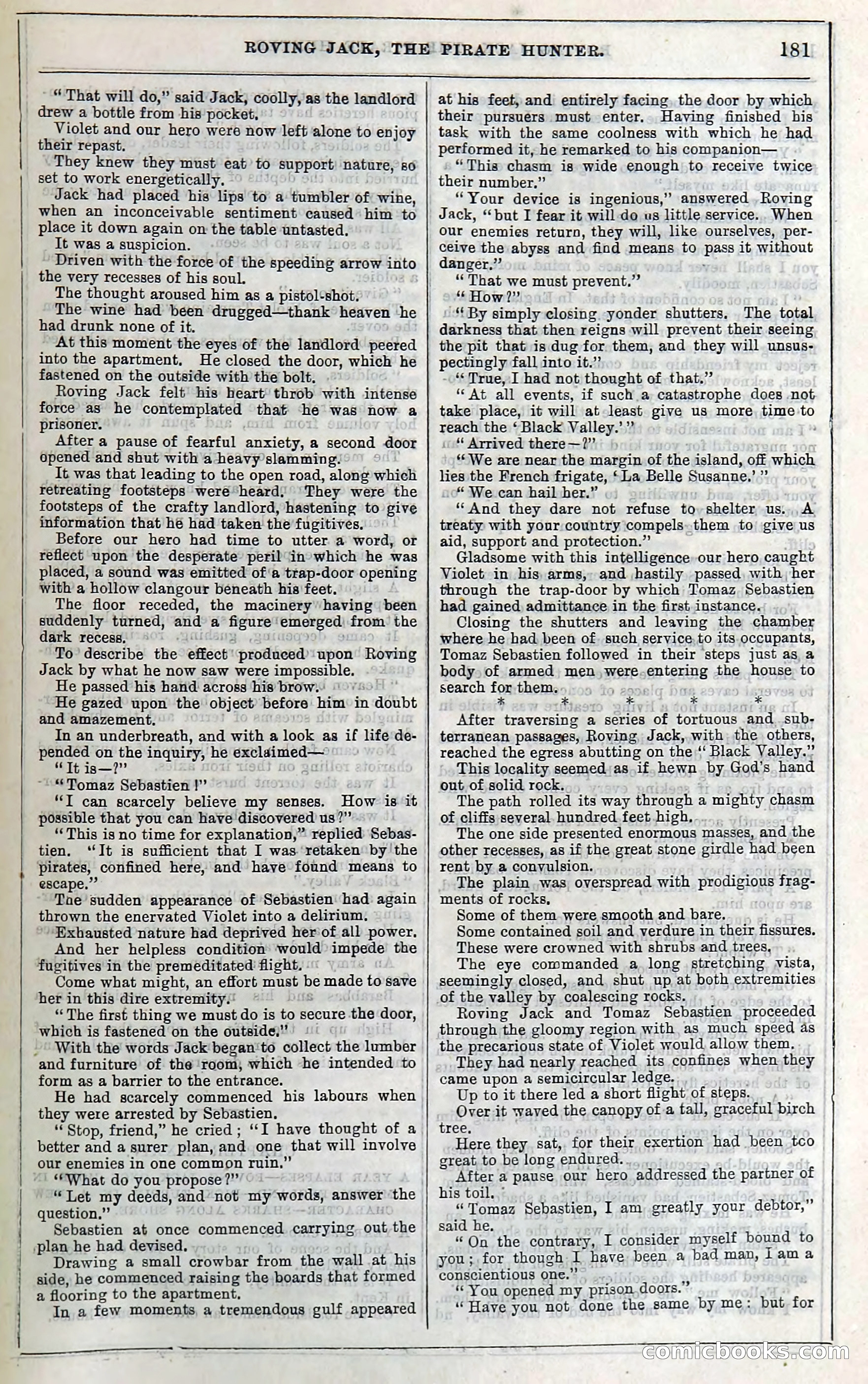 Roving Jack, The Pirate Hunter — page 161: Penny Dreadfuls, 1867