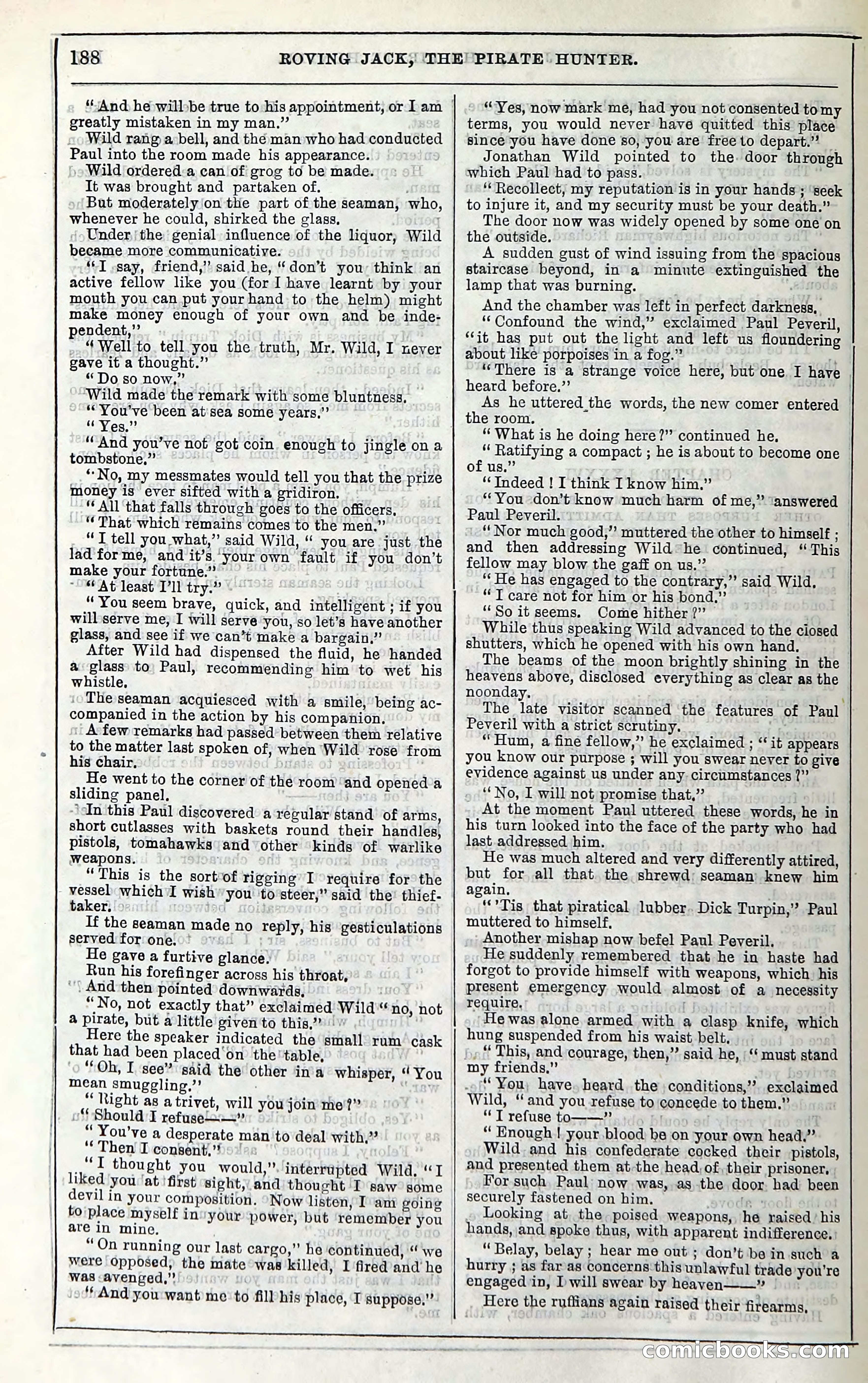 Roving Jack, The Pirate Hunter — page 168: Penny Dreadfuls, 1867