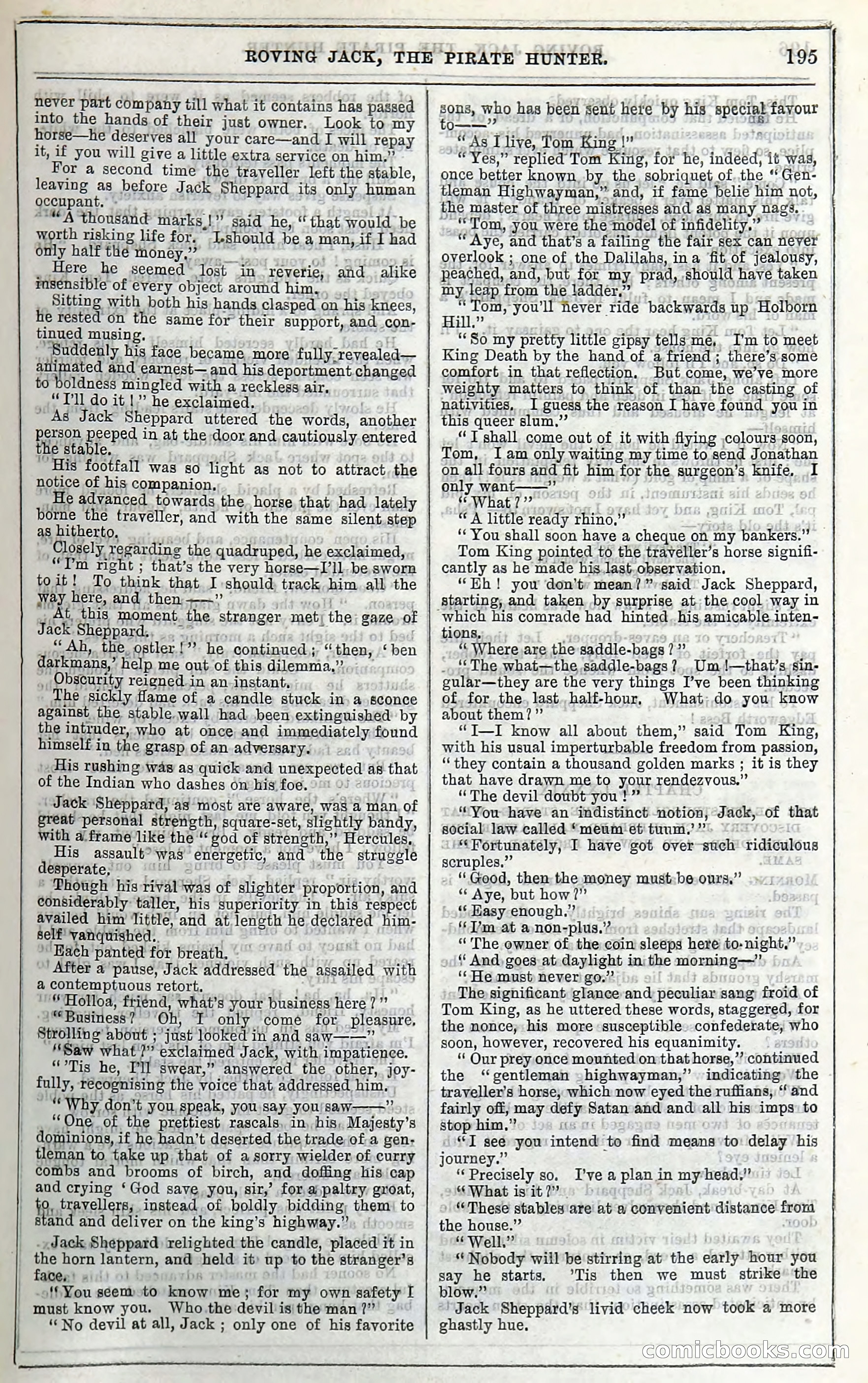 Roving Jack, The Pirate Hunter — page 175: Penny Dreadfuls, 1867