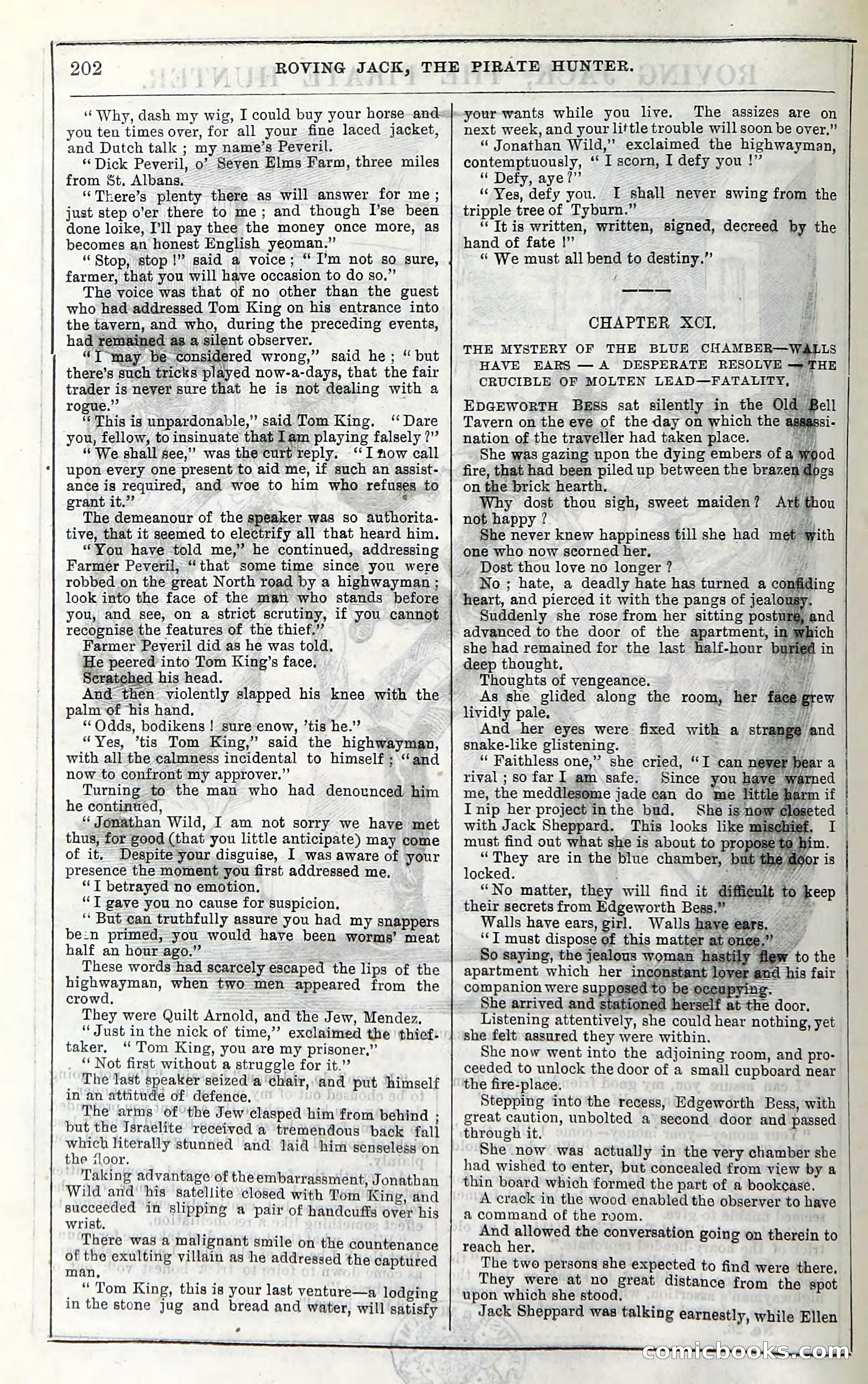 Roving Jack, The Pirate Hunter — page 182: Penny Dreadfuls, 1867