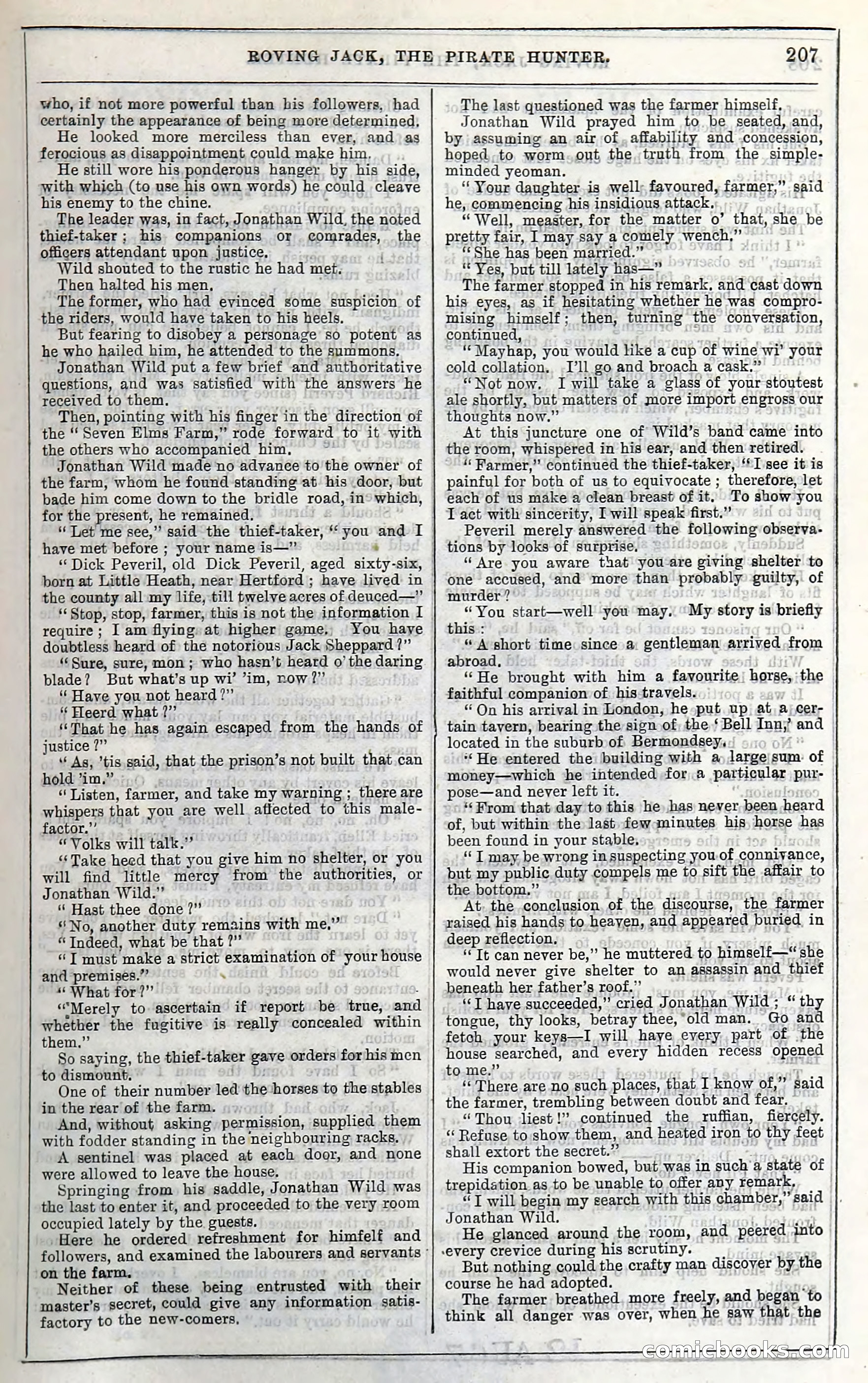 Roving Jack, The Pirate Hunter — page 187: Penny Dreadfuls, 1867