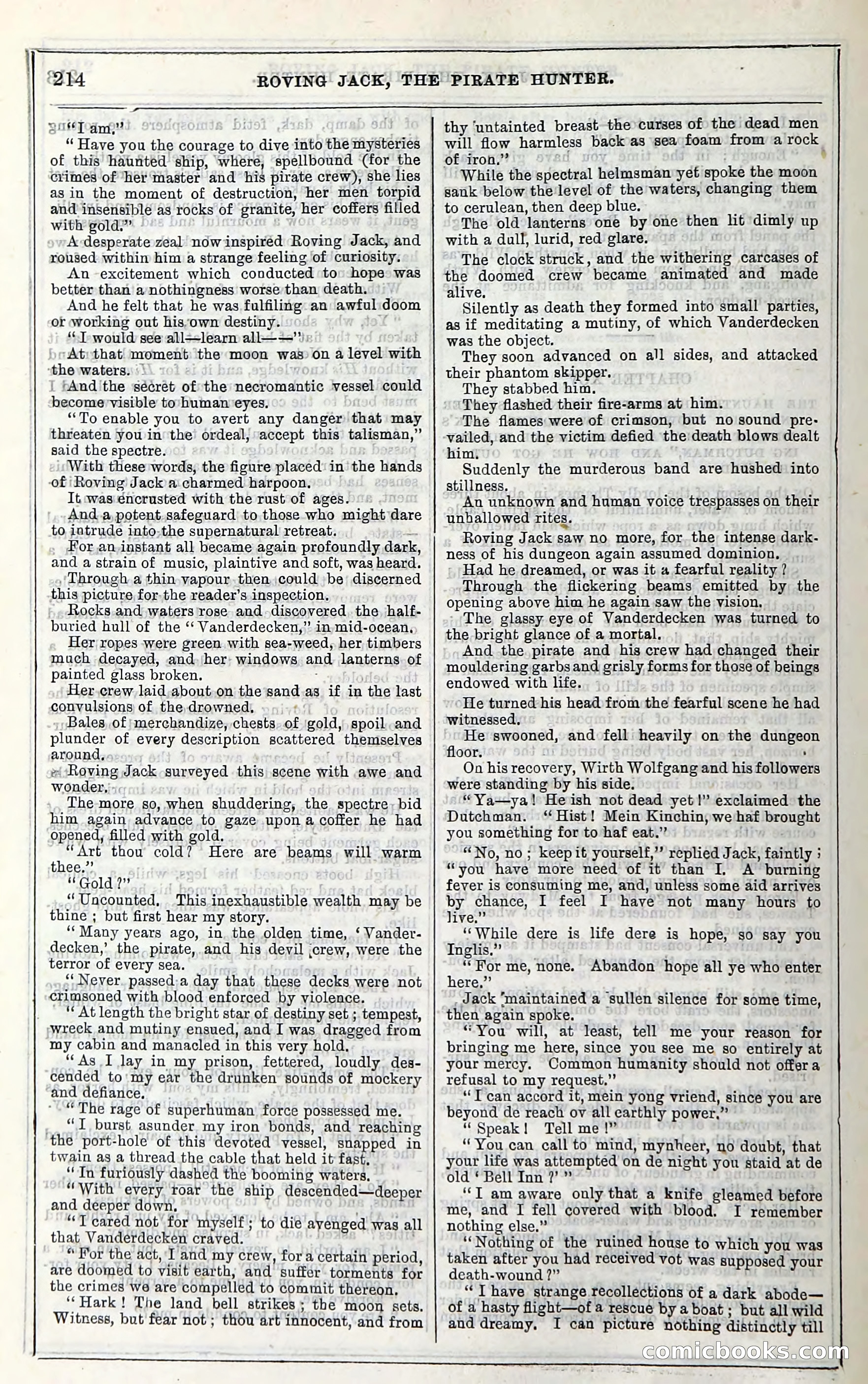 Roving Jack, The Pirate Hunter — page 194: Penny Dreadfuls, 1867