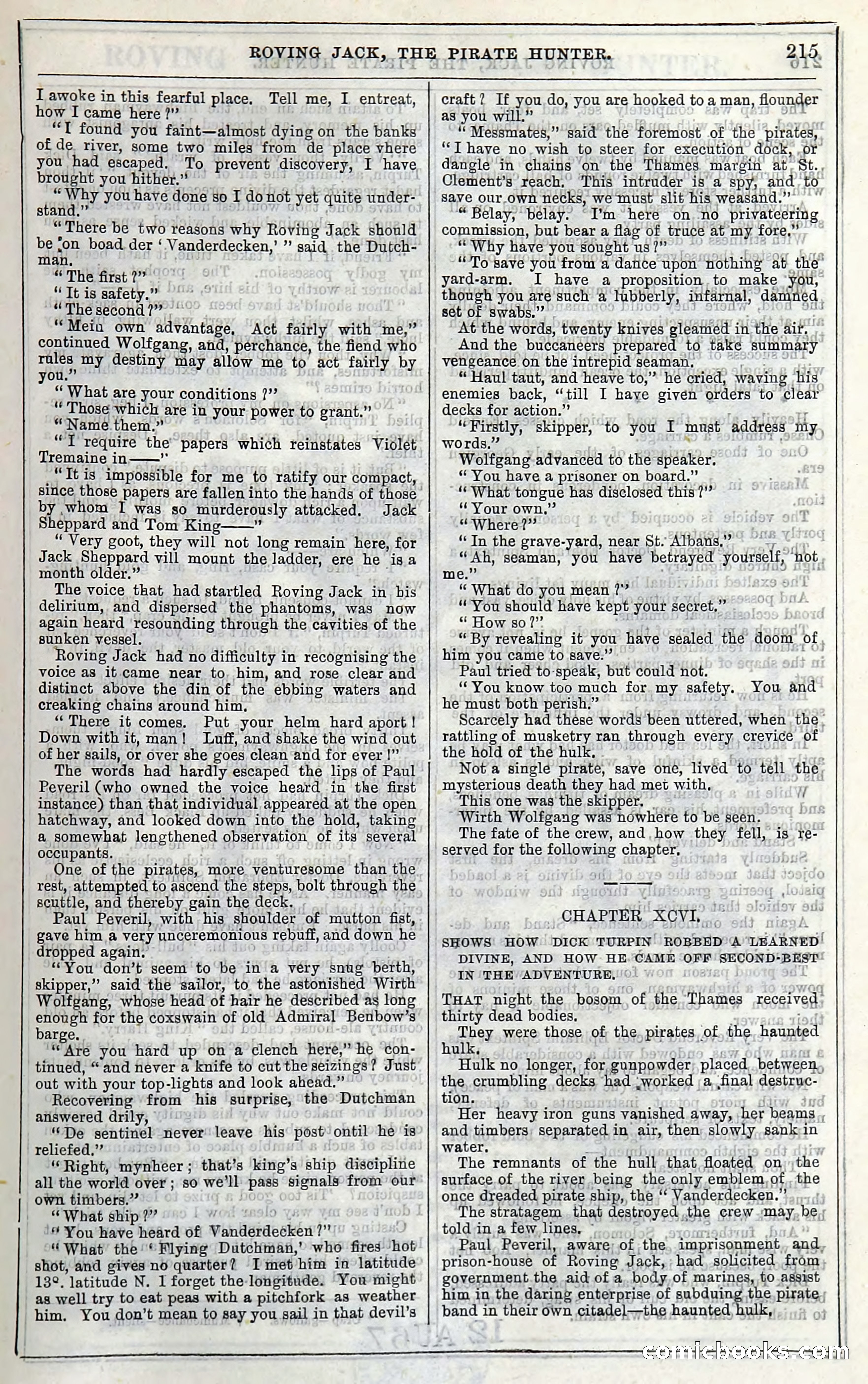 Roving Jack, The Pirate Hunter — page 195: Penny Dreadfuls, 1867