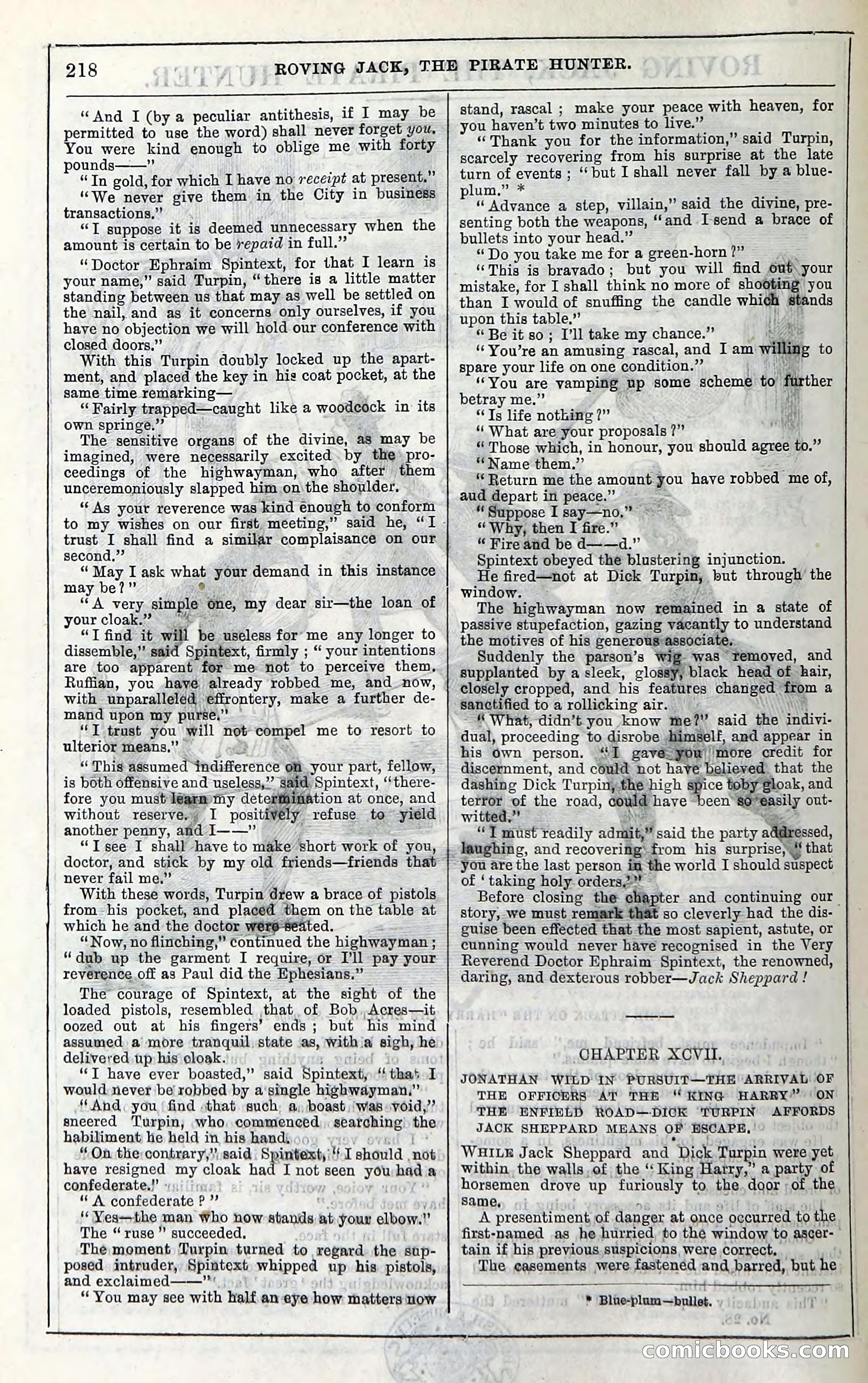 Roving Jack, The Pirate Hunter — page 198: Penny Dreadfuls, 1867