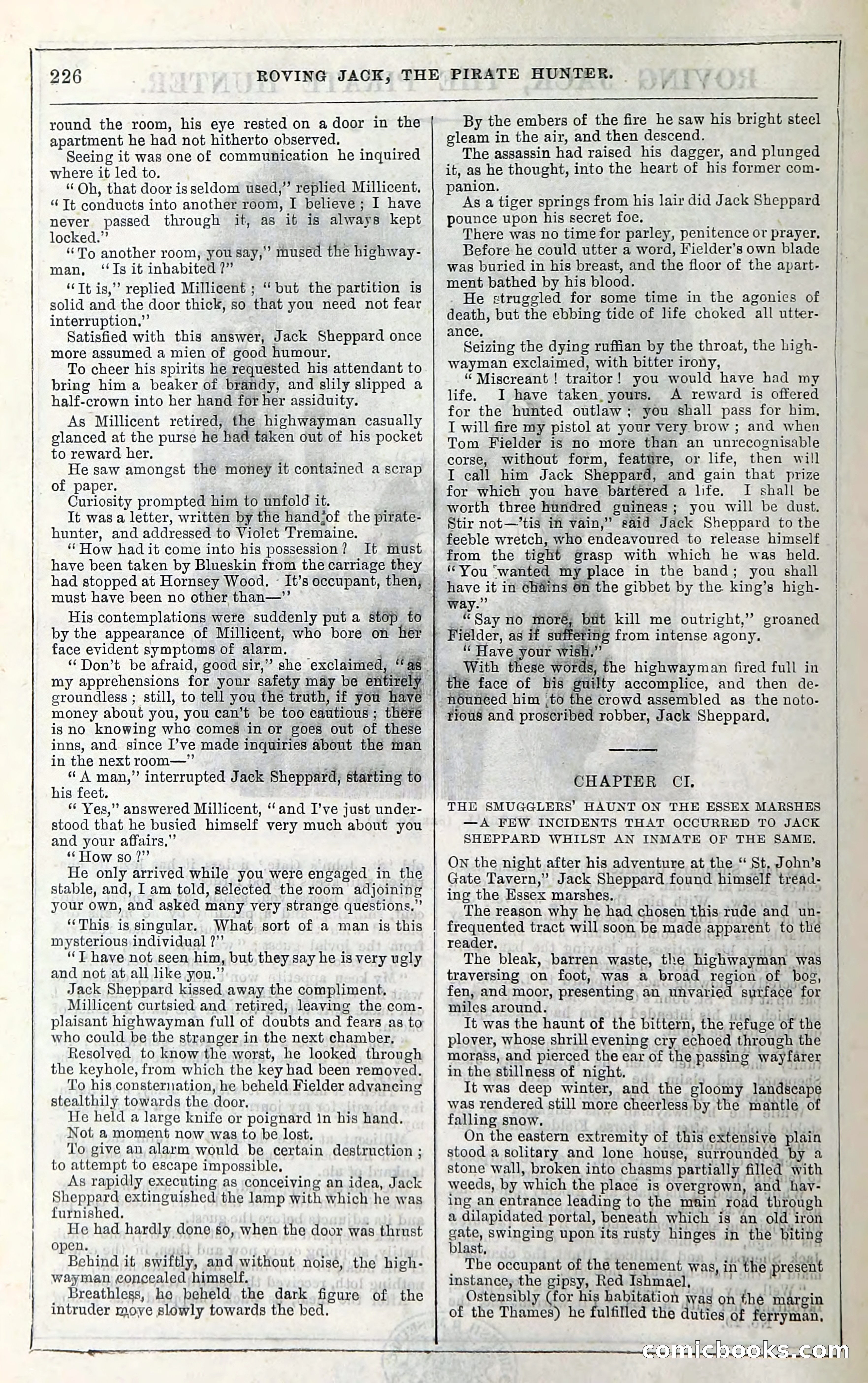 Roving Jack, The Pirate Hunter — page 206: Penny Dreadfuls, 1867