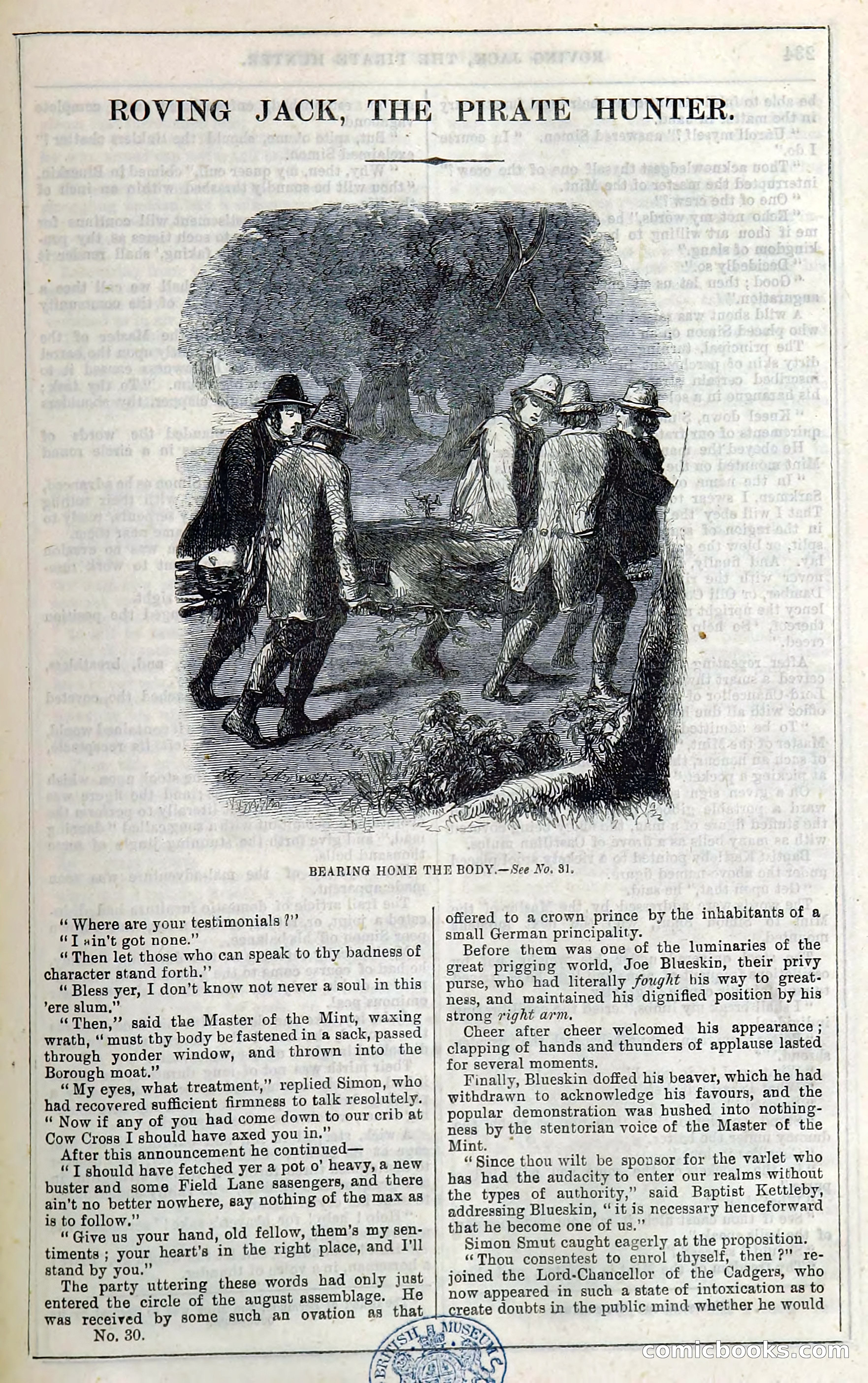 Roving Jack, The Pirate Hunter — page 213: Penny Dreadfuls, 1867