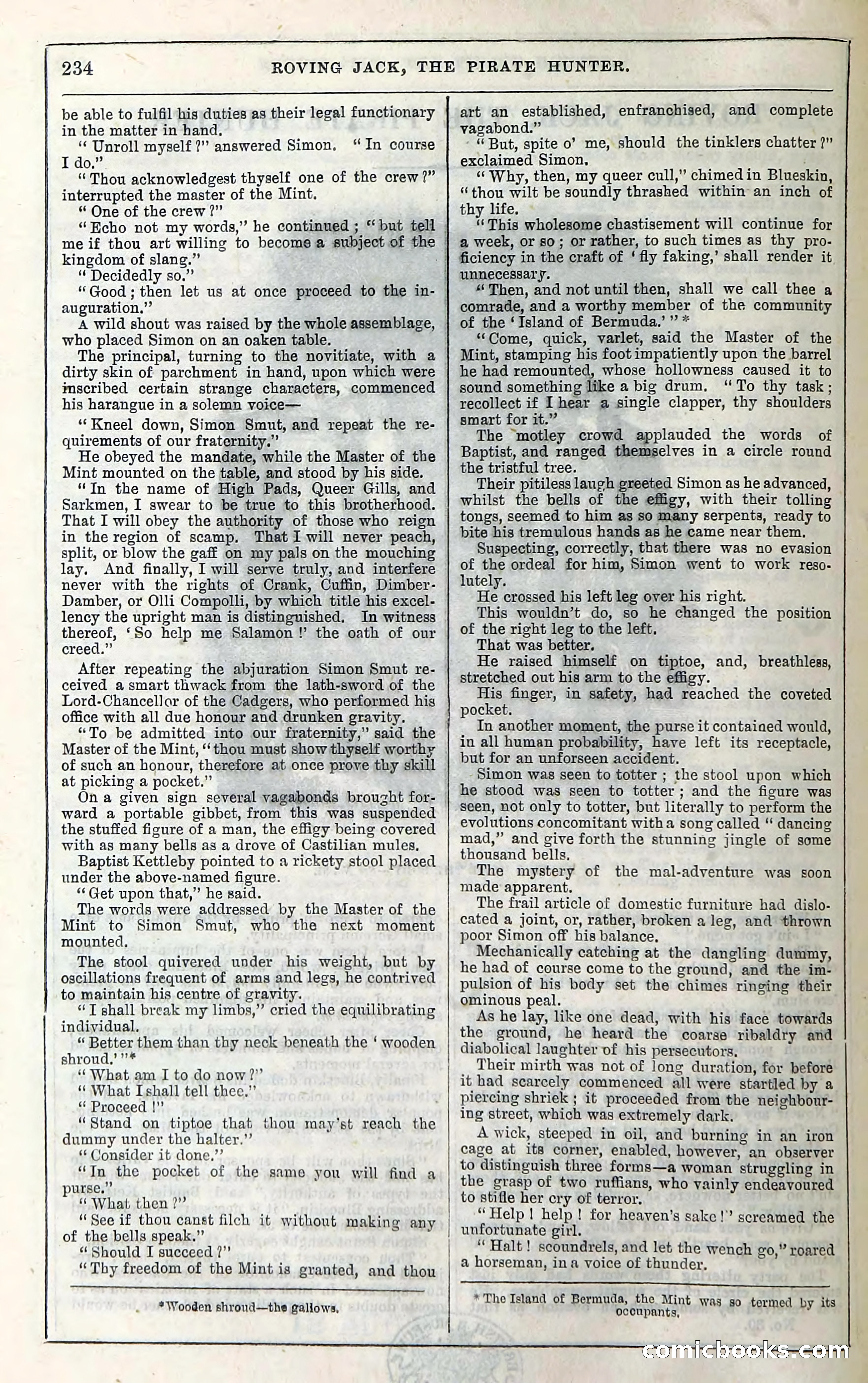 Roving Jack, The Pirate Hunter — page 214: Penny Dreadfuls, 1867