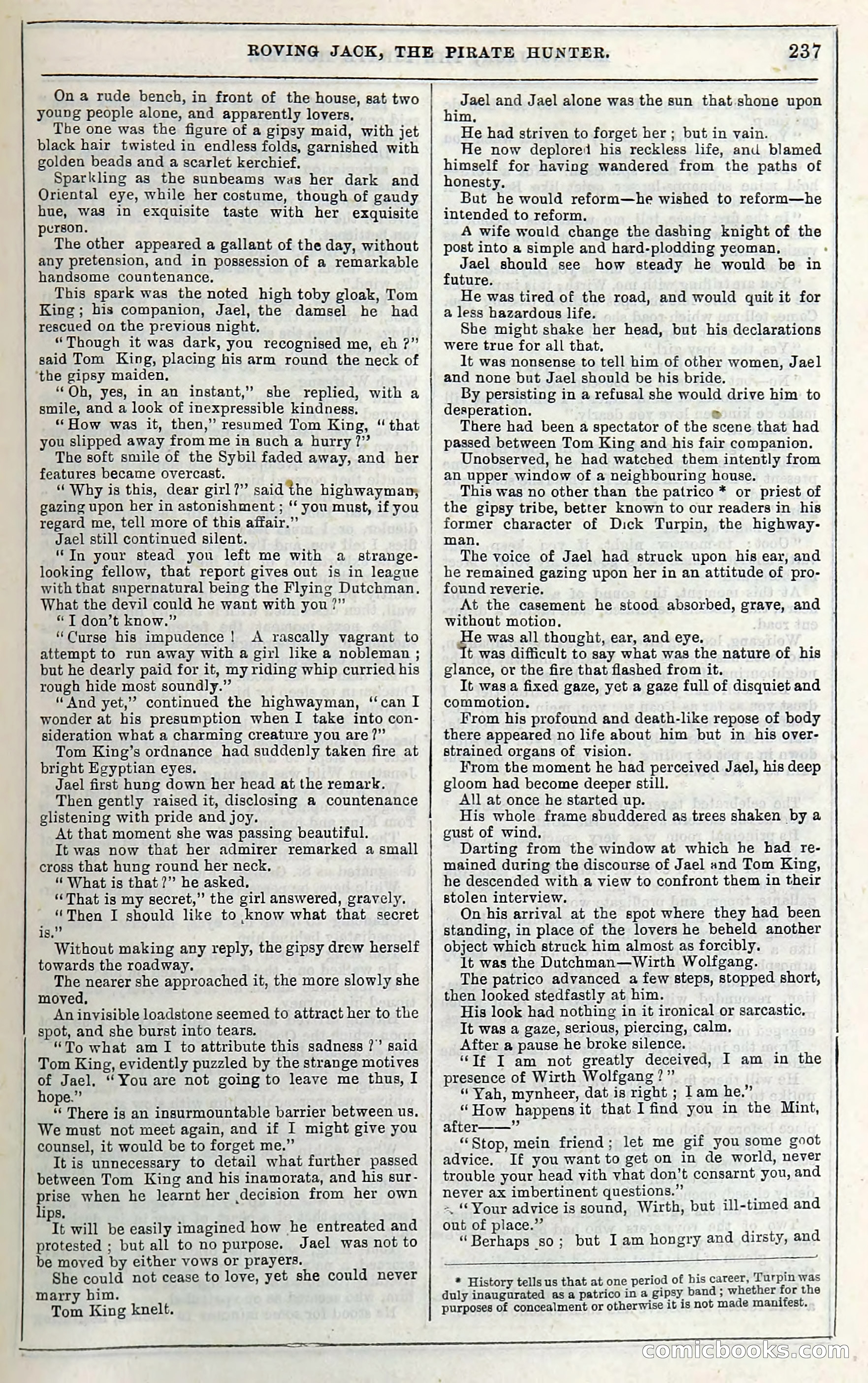 Roving Jack, The Pirate Hunter — page 217: Penny Dreadfuls, 1867