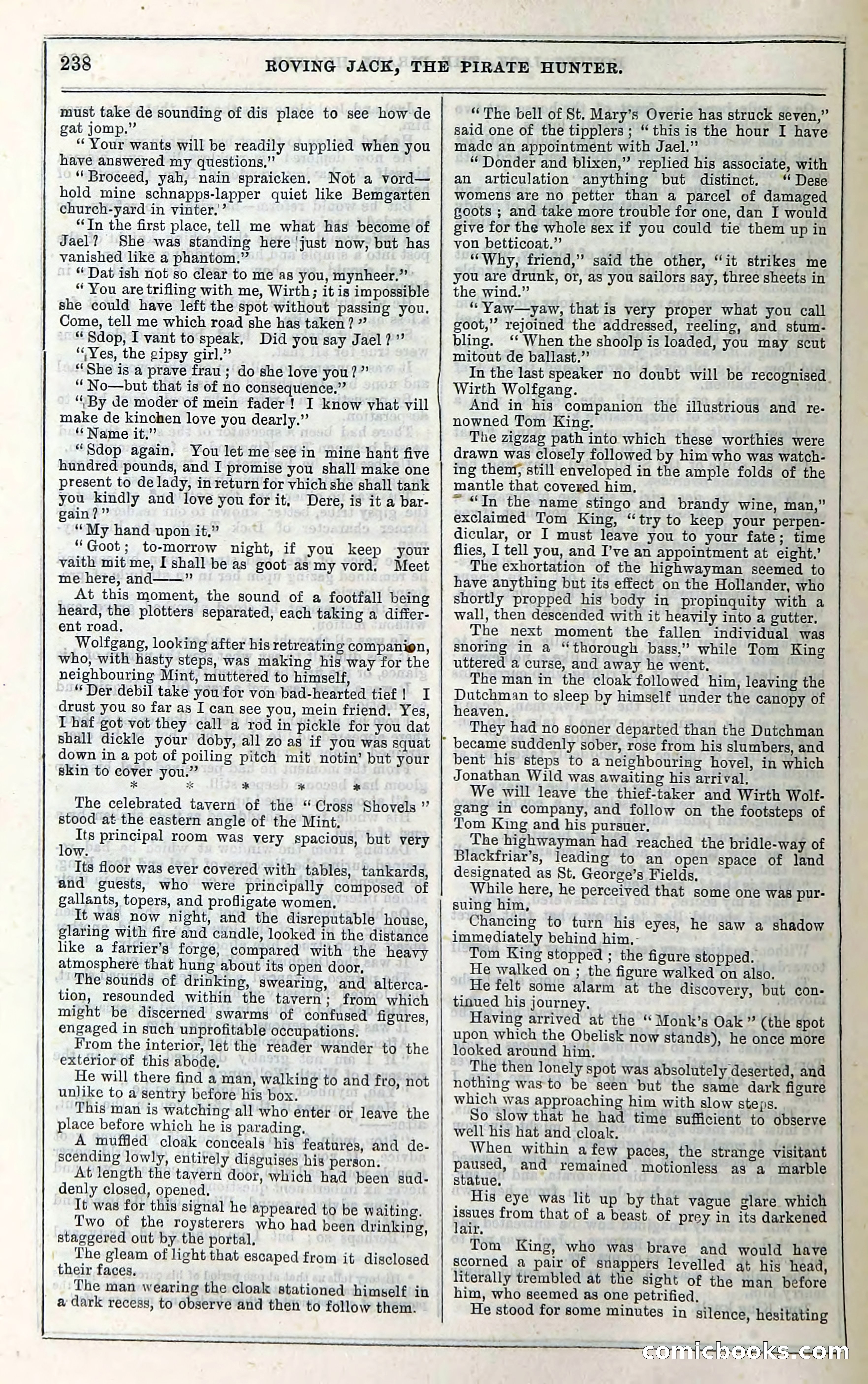 Roving Jack, The Pirate Hunter — page 218: Penny Dreadfuls, 1867