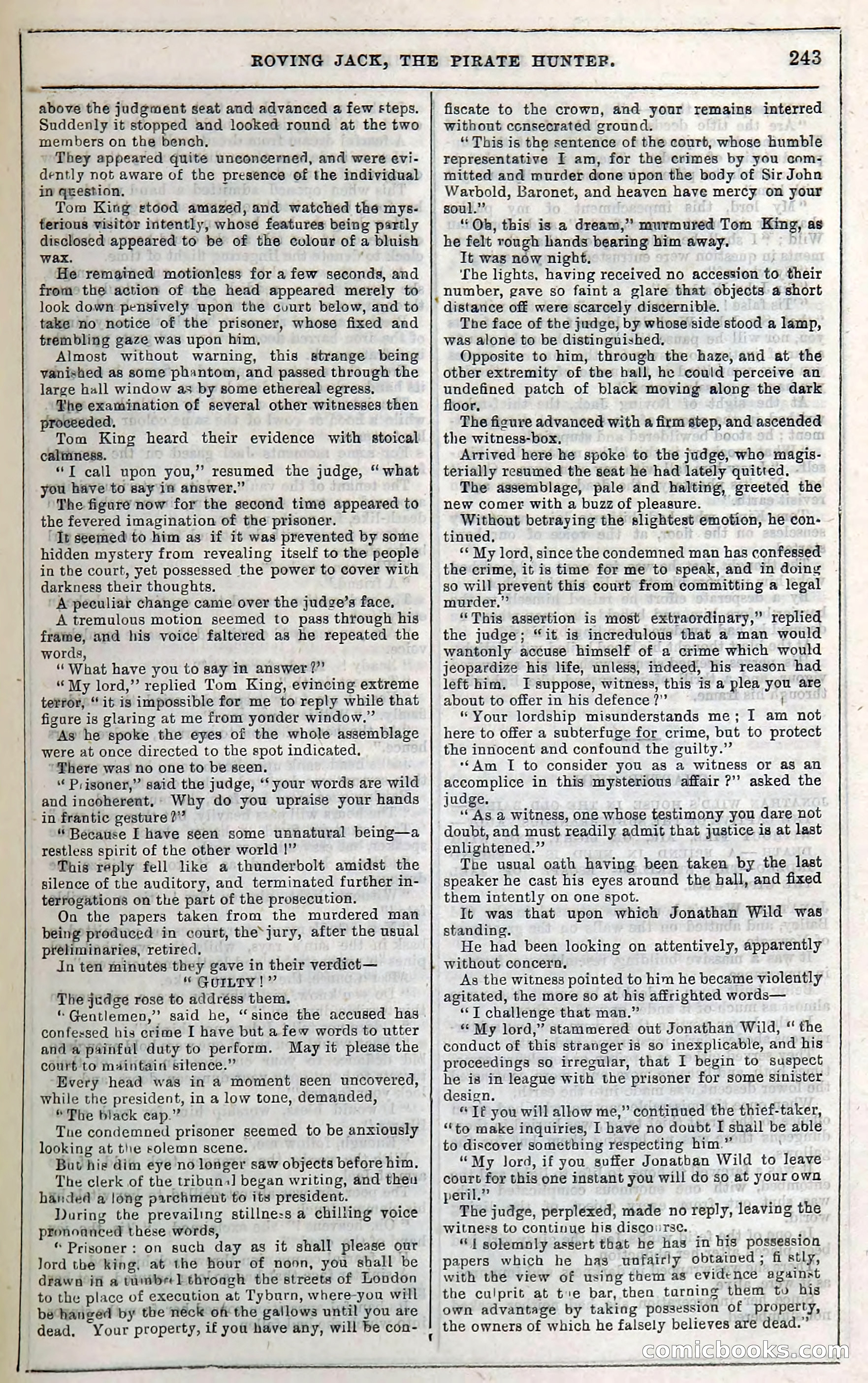 Roving Jack, The Pirate Hunter — page 223: Penny Dreadfuls, 1867