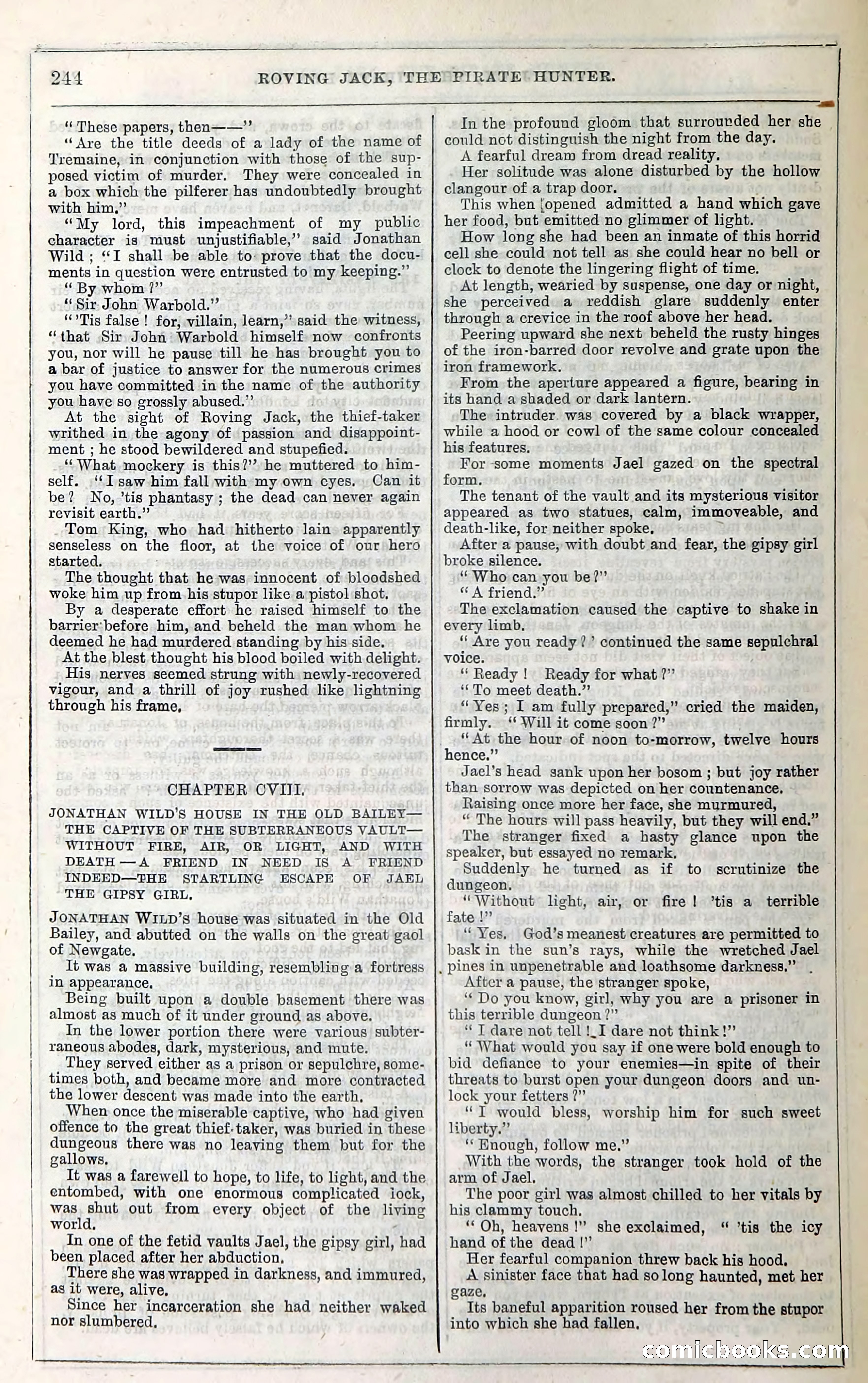 Roving Jack, The Pirate Hunter — page 224: Penny Dreadfuls, 1867