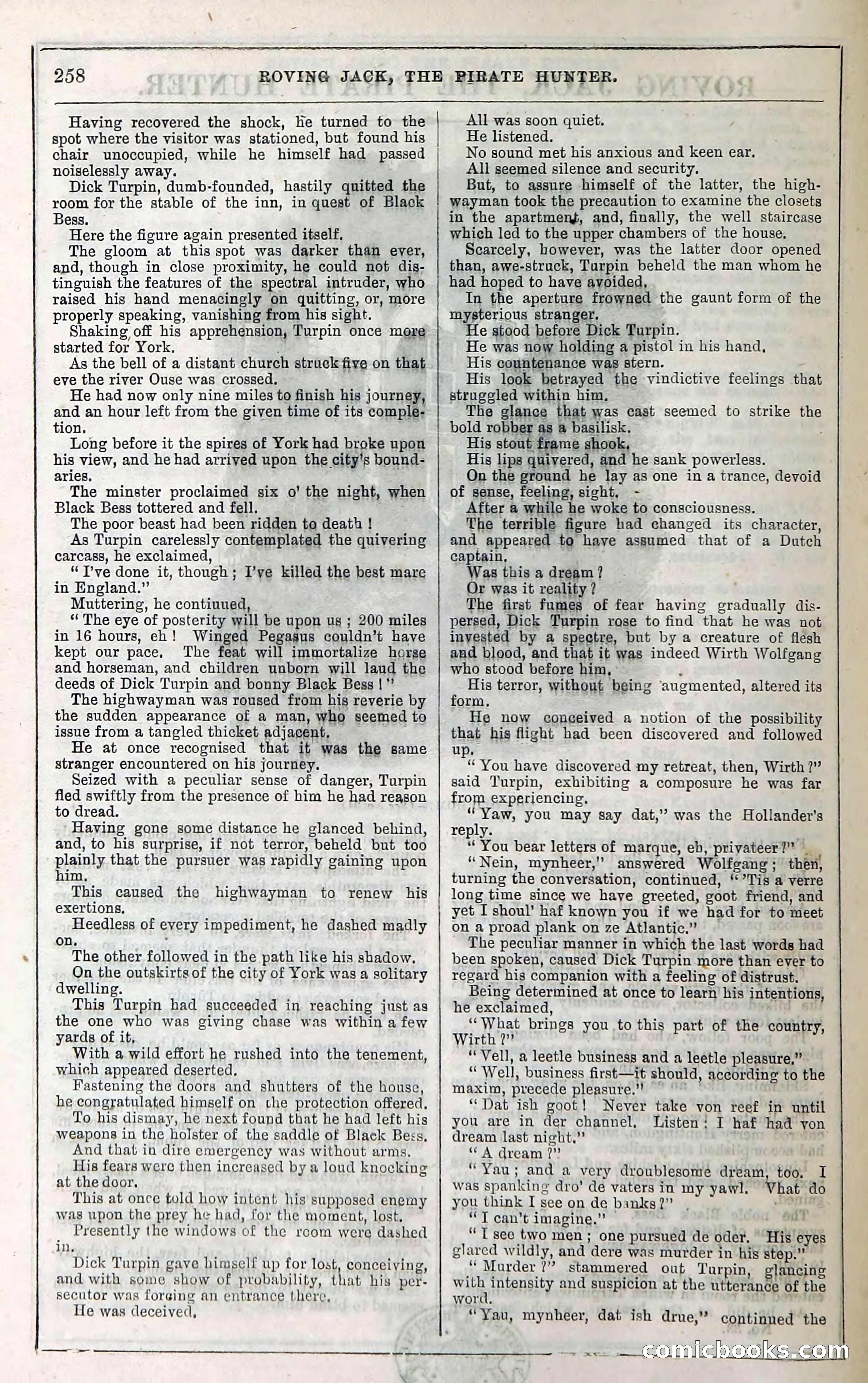 Roving Jack, The Pirate Hunter — page 238: Penny Dreadfuls, 1867