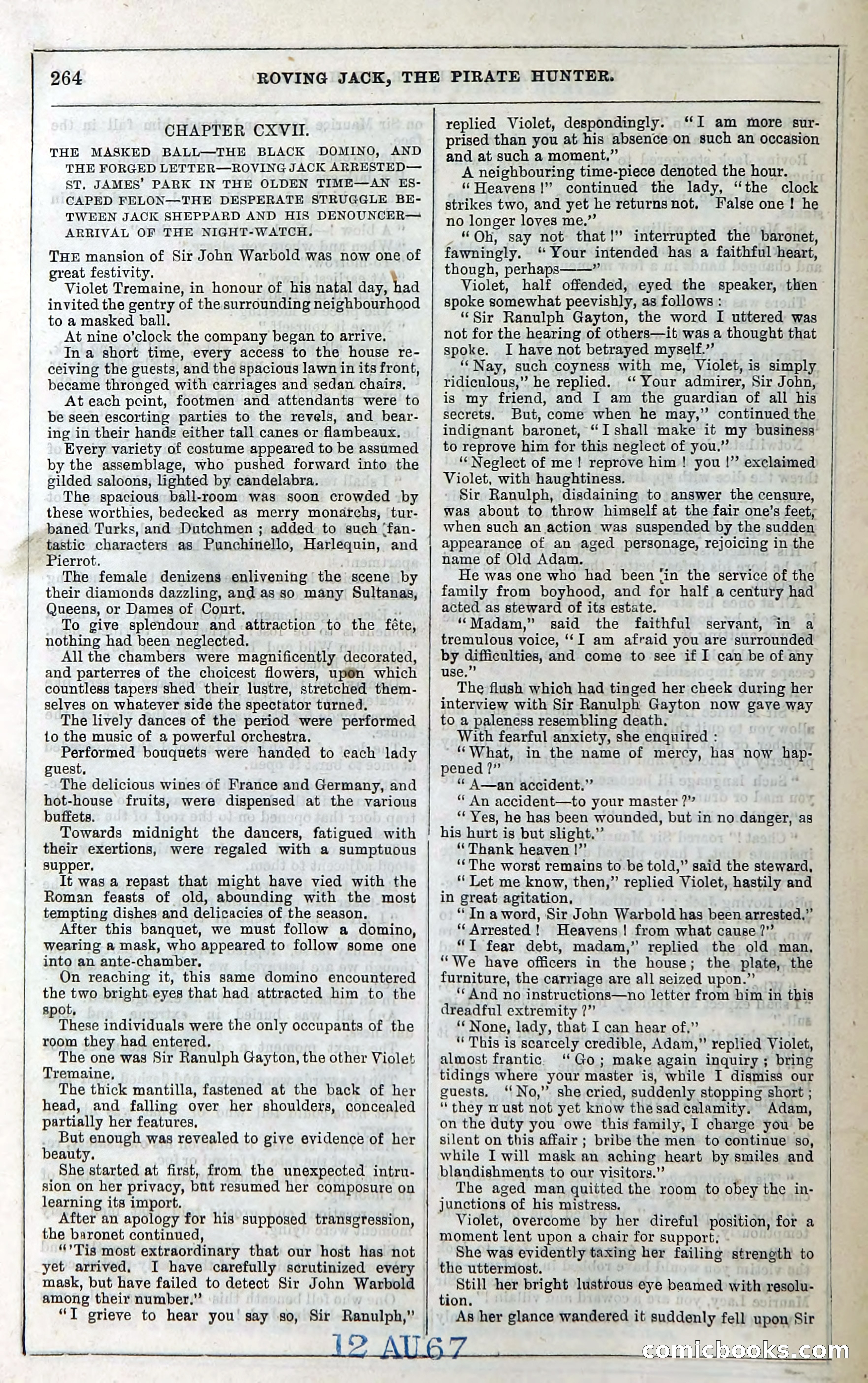 Roving Jack, The Pirate Hunter — page 244: Penny Dreadfuls, 1867