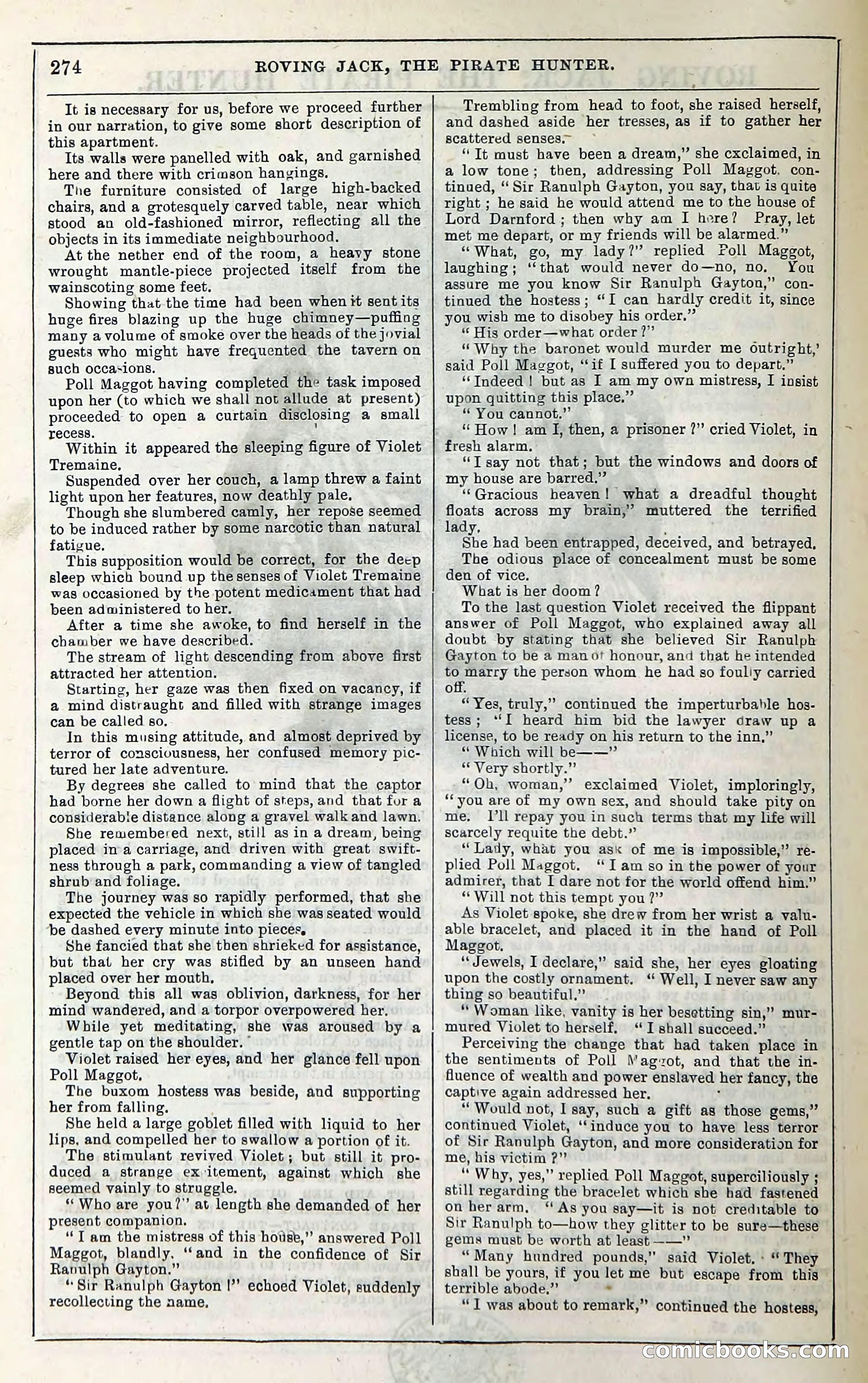 Roving Jack, The Pirate Hunter — page 254: Penny Dreadfuls, 1867