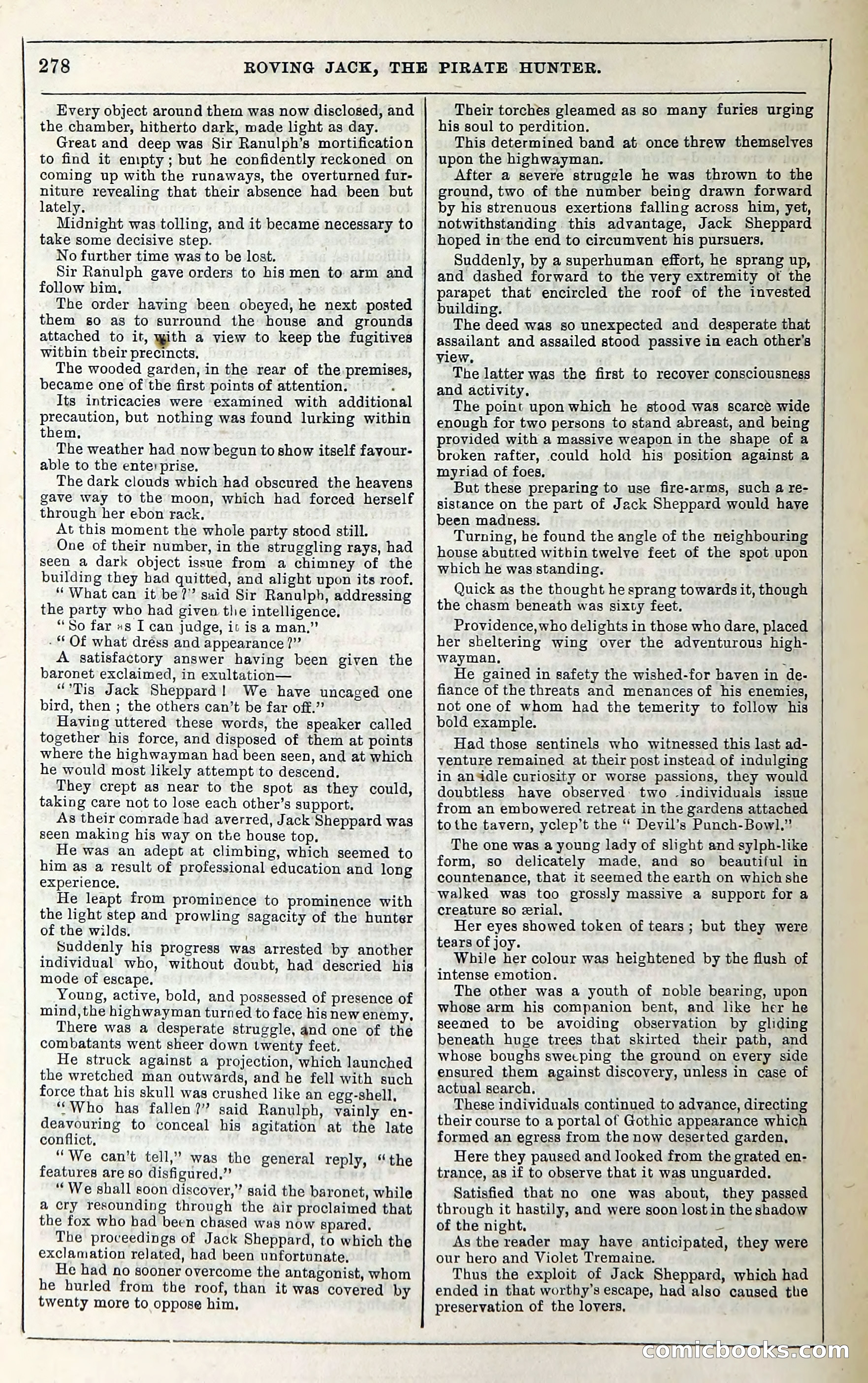 Roving Jack, The Pirate Hunter — page 258: Penny Dreadfuls, 1867