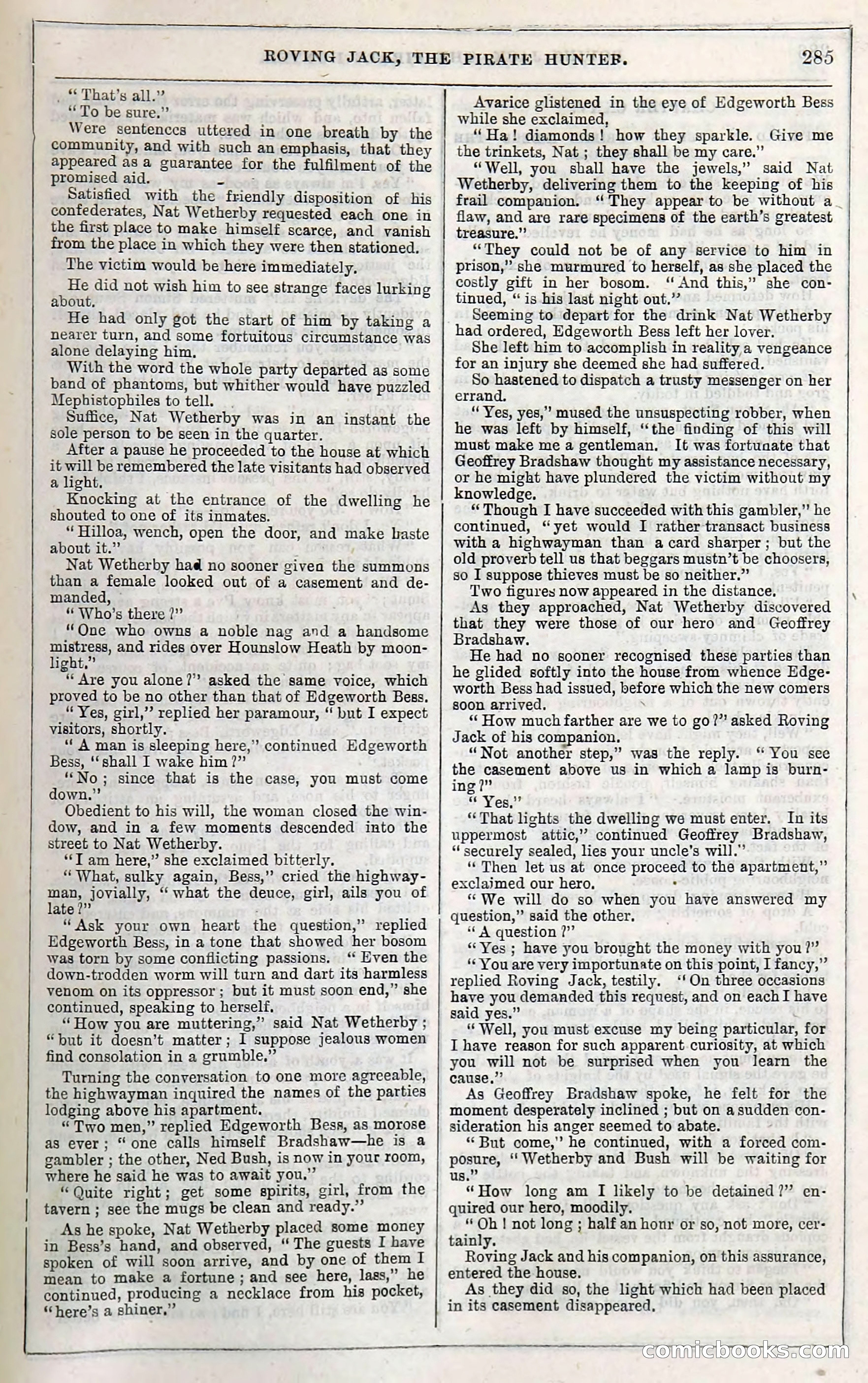 Roving Jack, The Pirate Hunter — page 265: Penny Dreadfuls, 1867