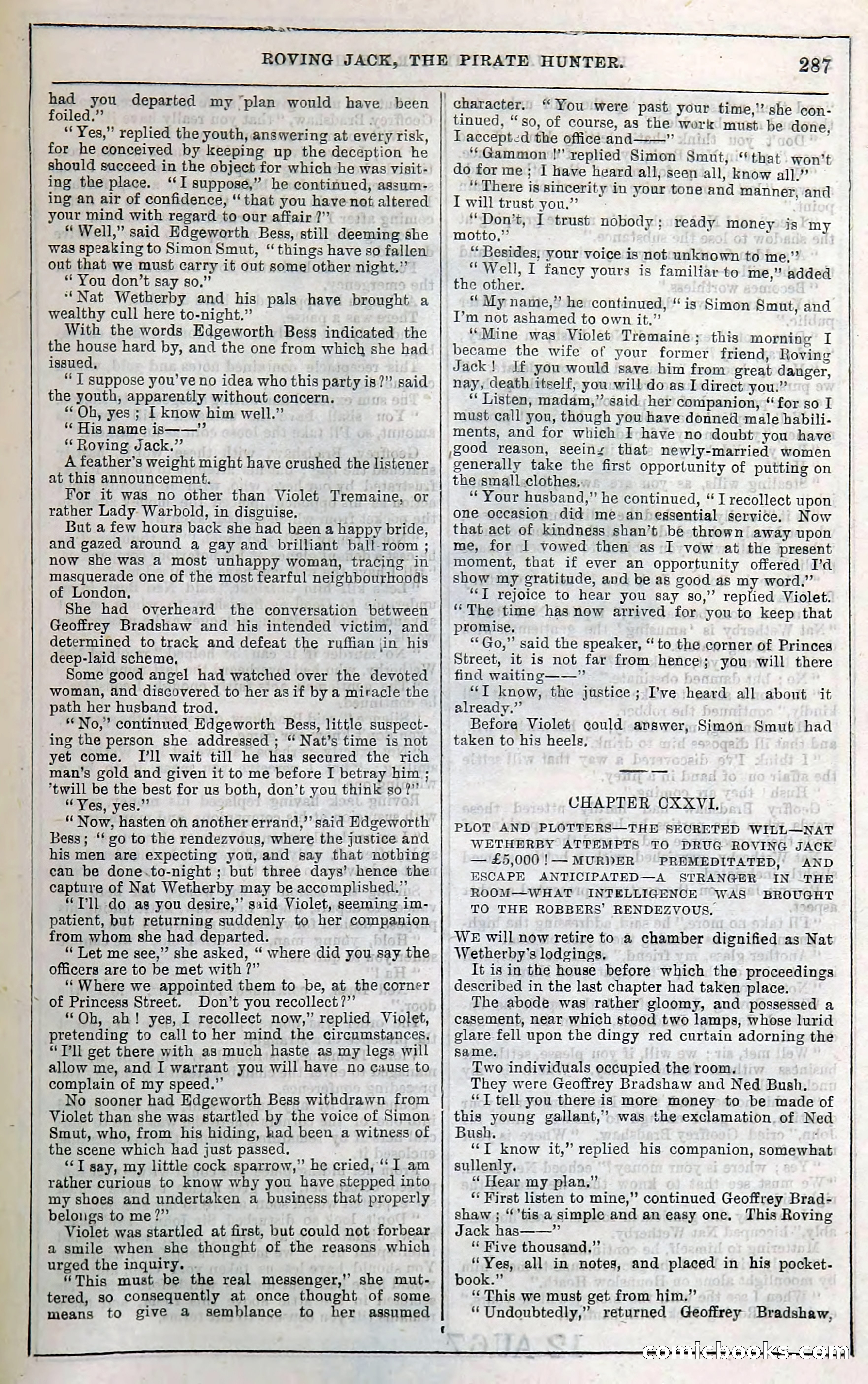 Roving Jack, The Pirate Hunter — page 267: Penny Dreadfuls, 1867