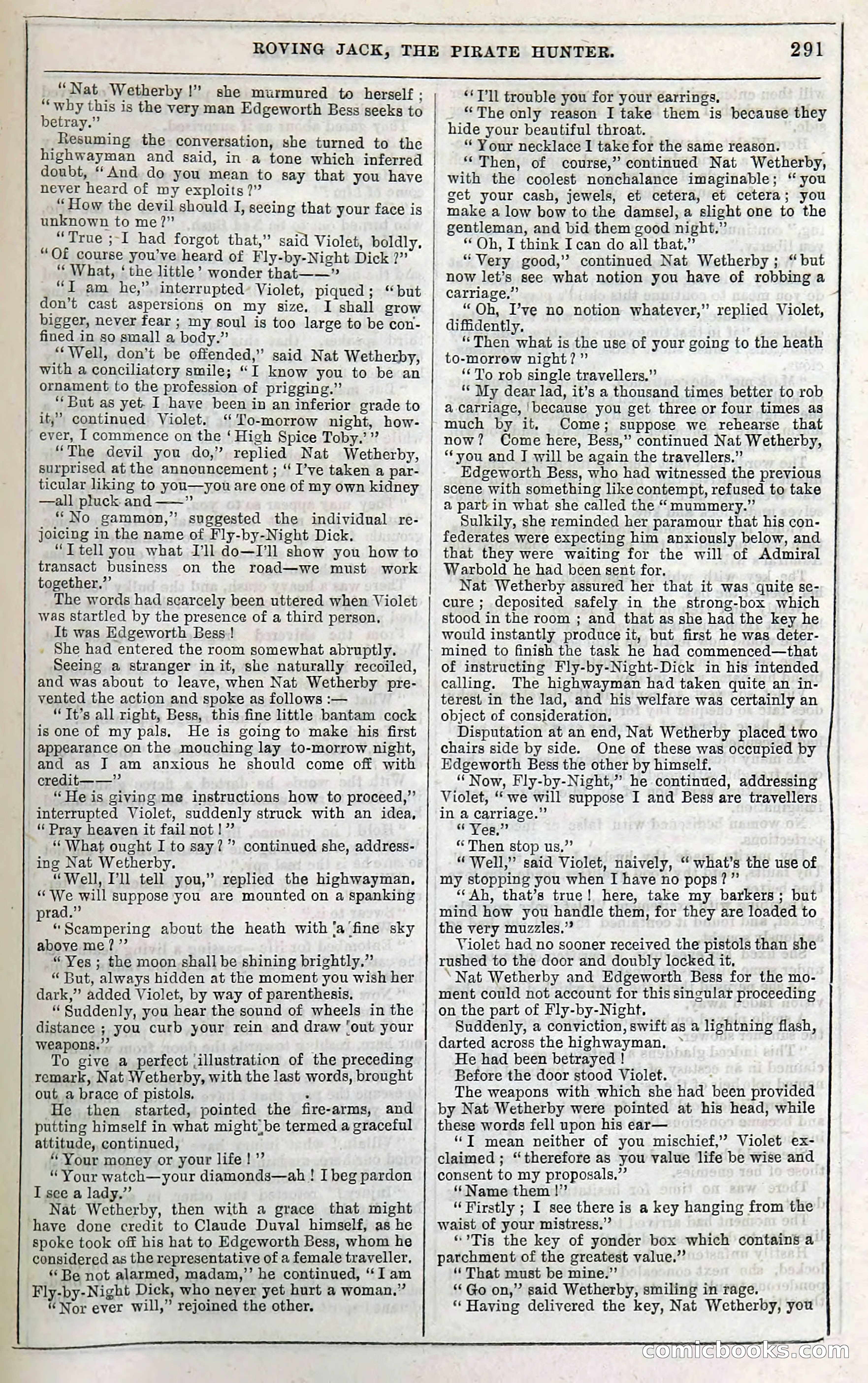 Roving Jack, The Pirate Hunter — page 271: Penny Dreadfuls, 1867