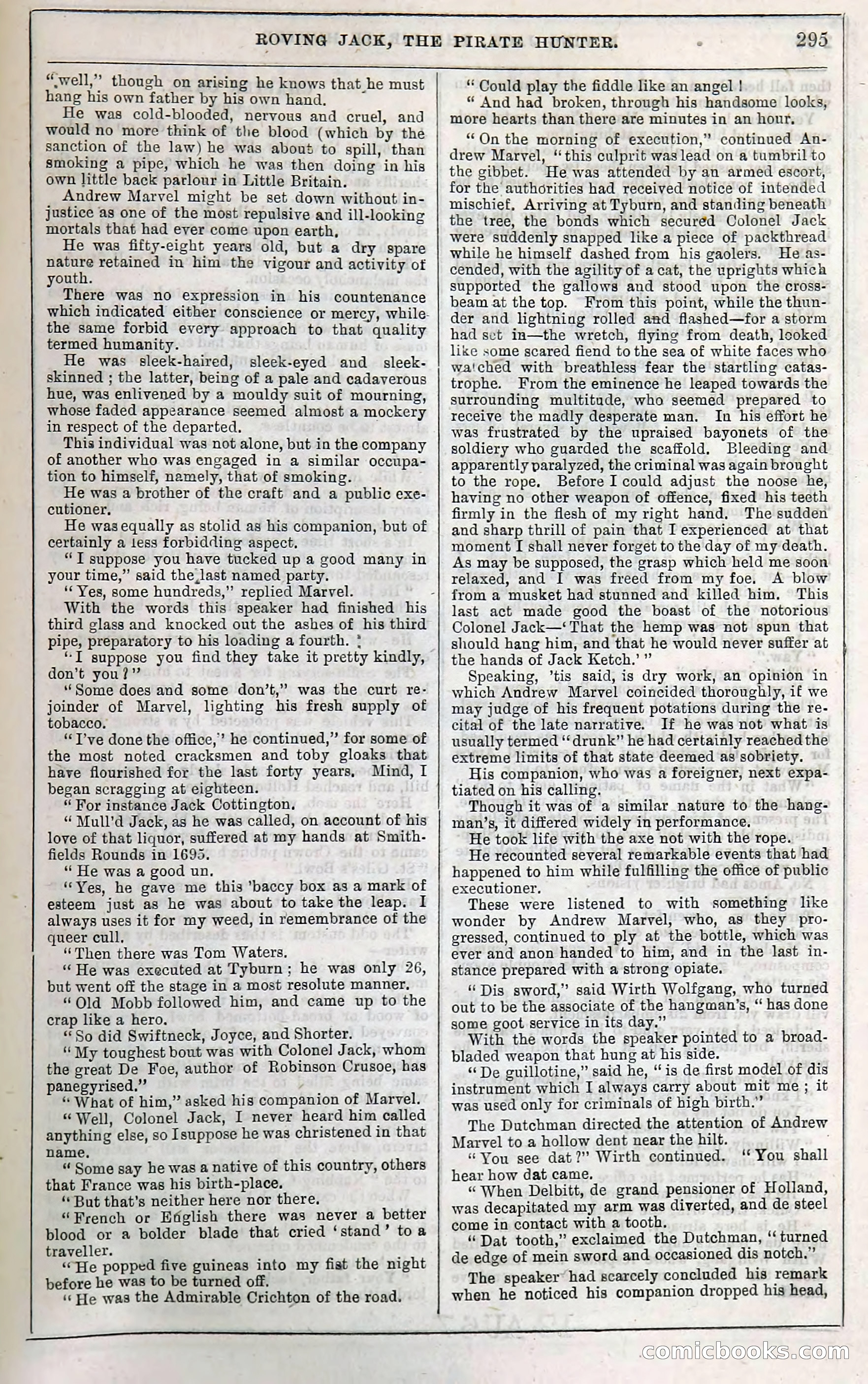 Roving Jack, The Pirate Hunter — page 275: Penny Dreadfuls, 1867