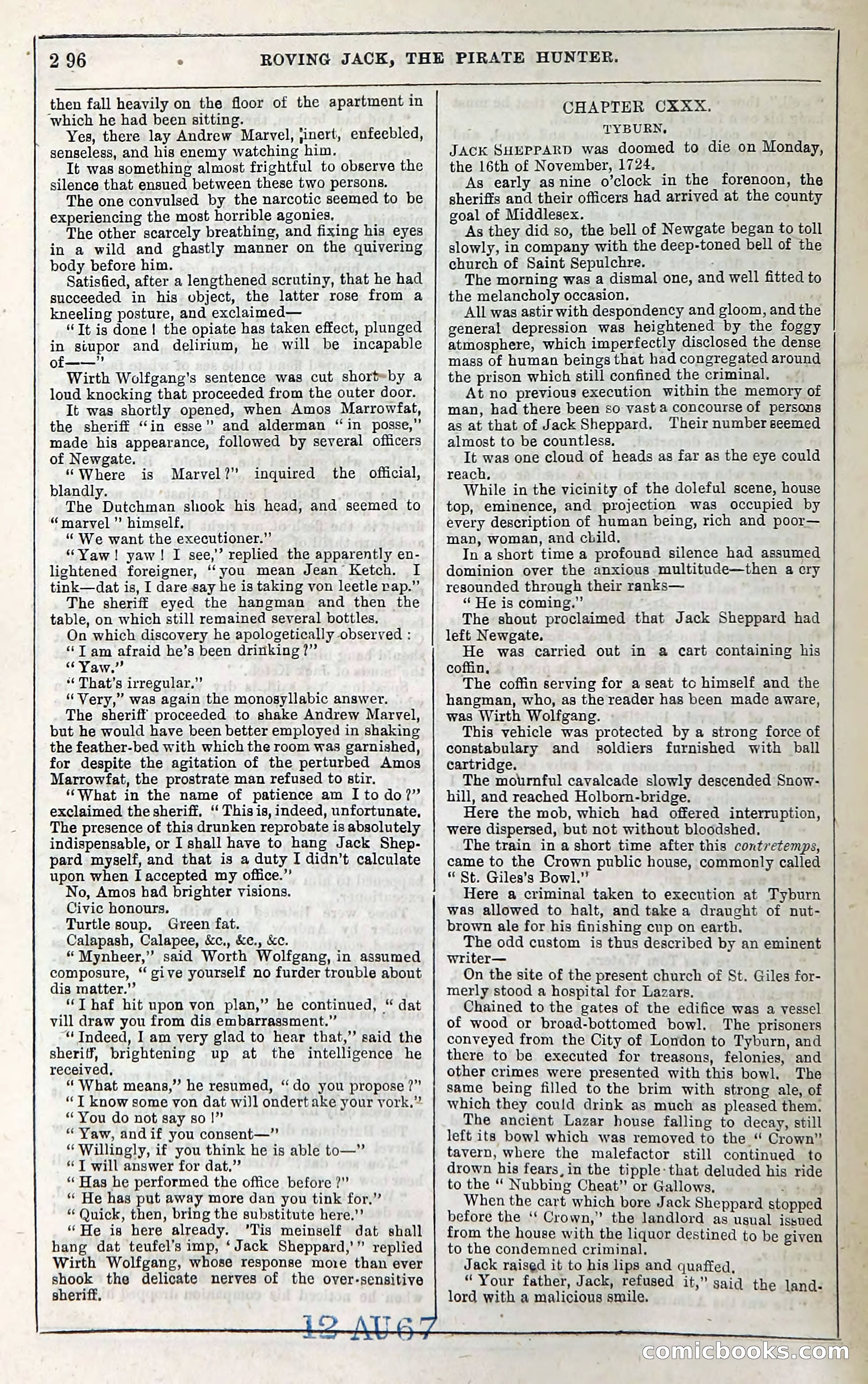 Roving Jack, The Pirate Hunter — page 276: Penny Dreadfuls, 1867