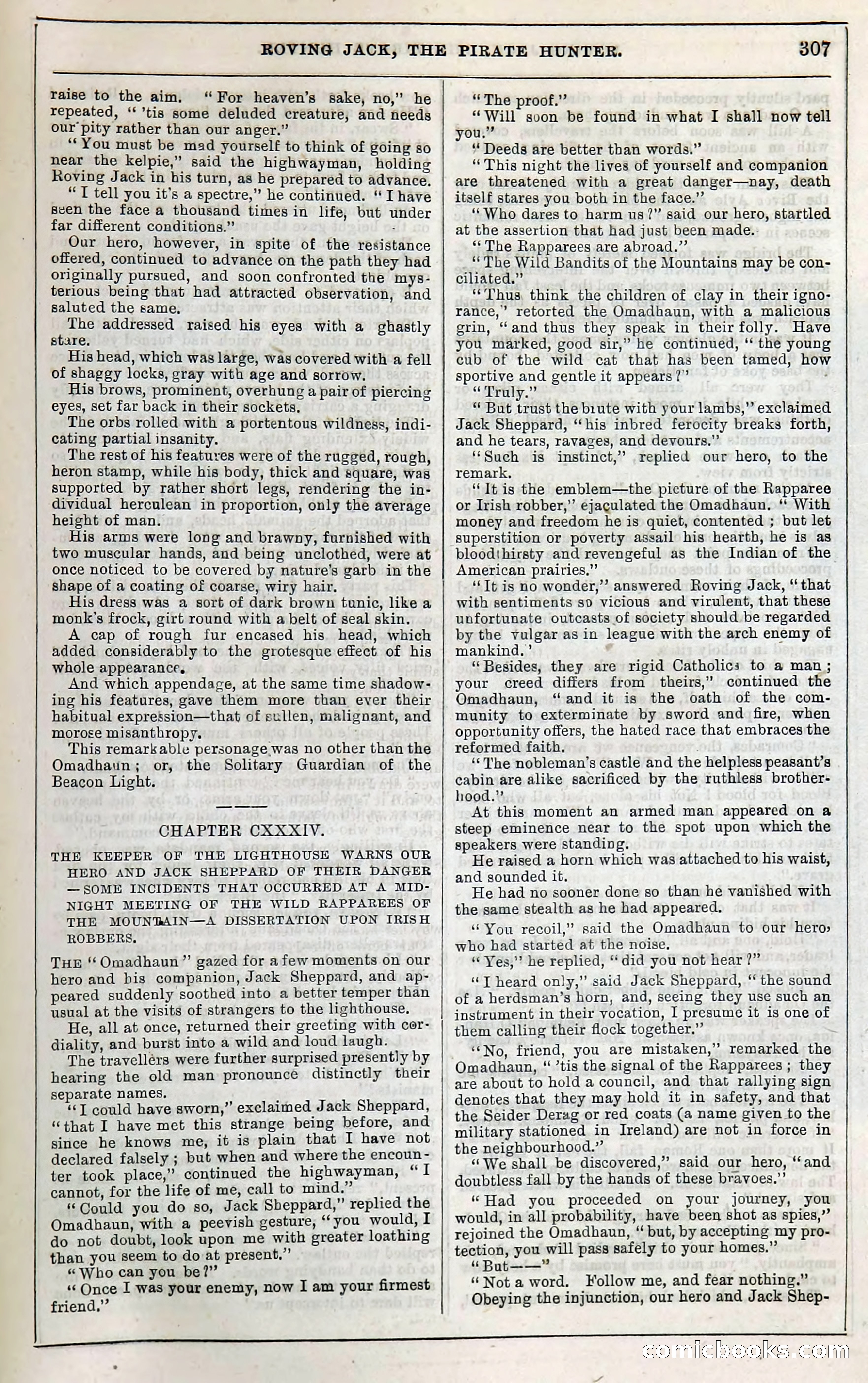 Roving Jack, The Pirate Hunter — page 287: Penny Dreadfuls, 1867