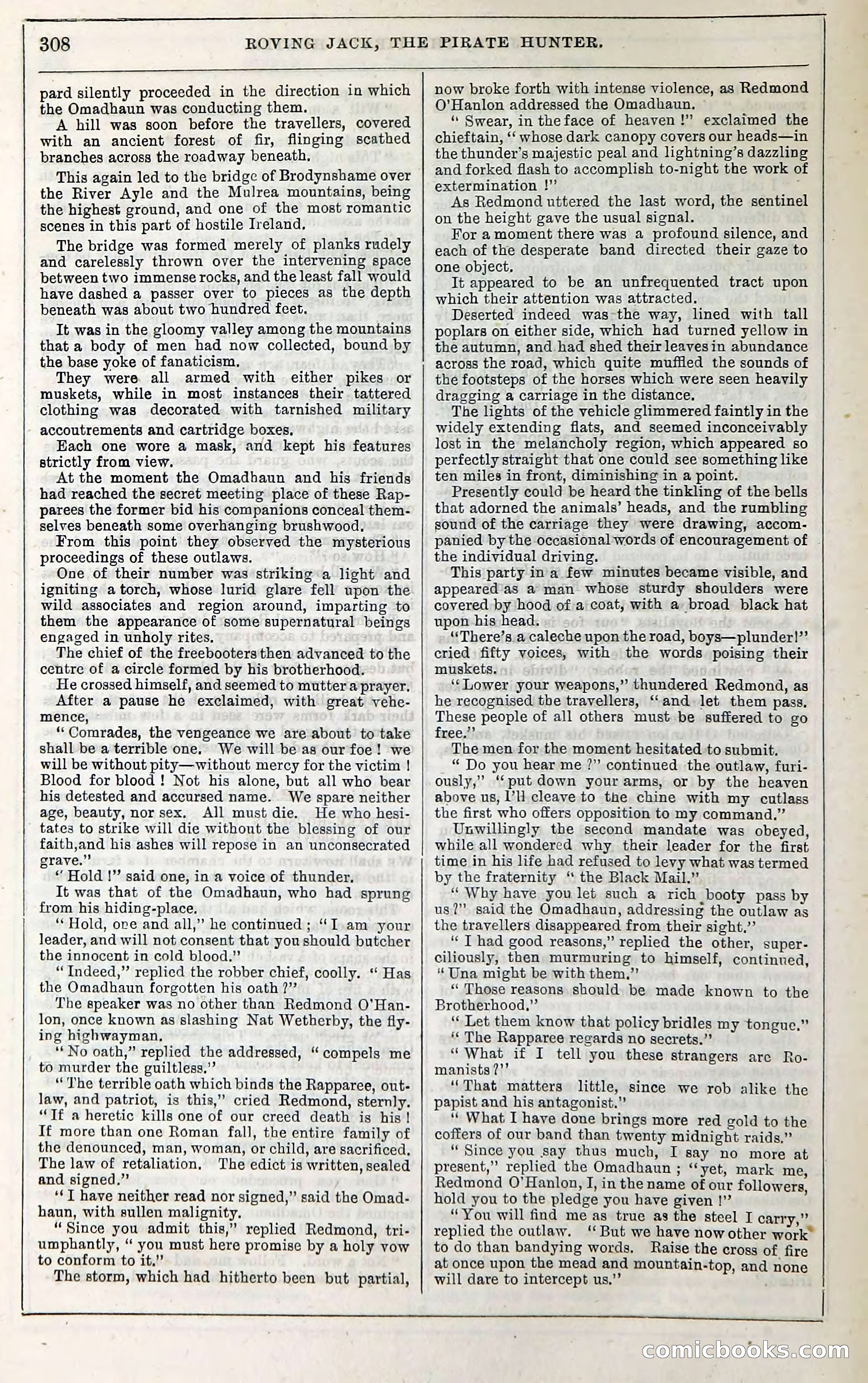 Roving Jack, The Pirate Hunter — page 288: Penny Dreadfuls, 1867