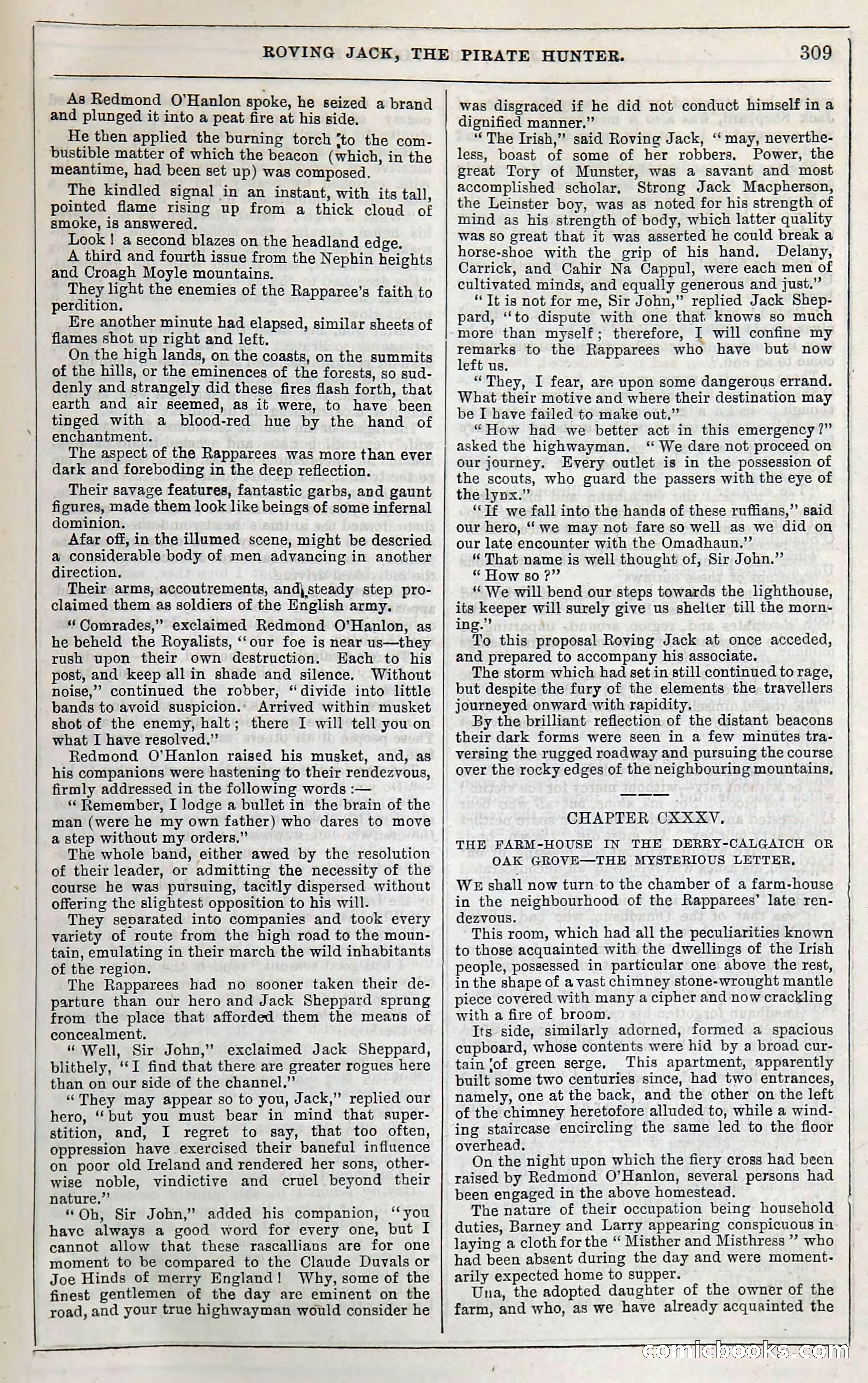 Roving Jack, The Pirate Hunter — page 289: Penny Dreadfuls, 1867