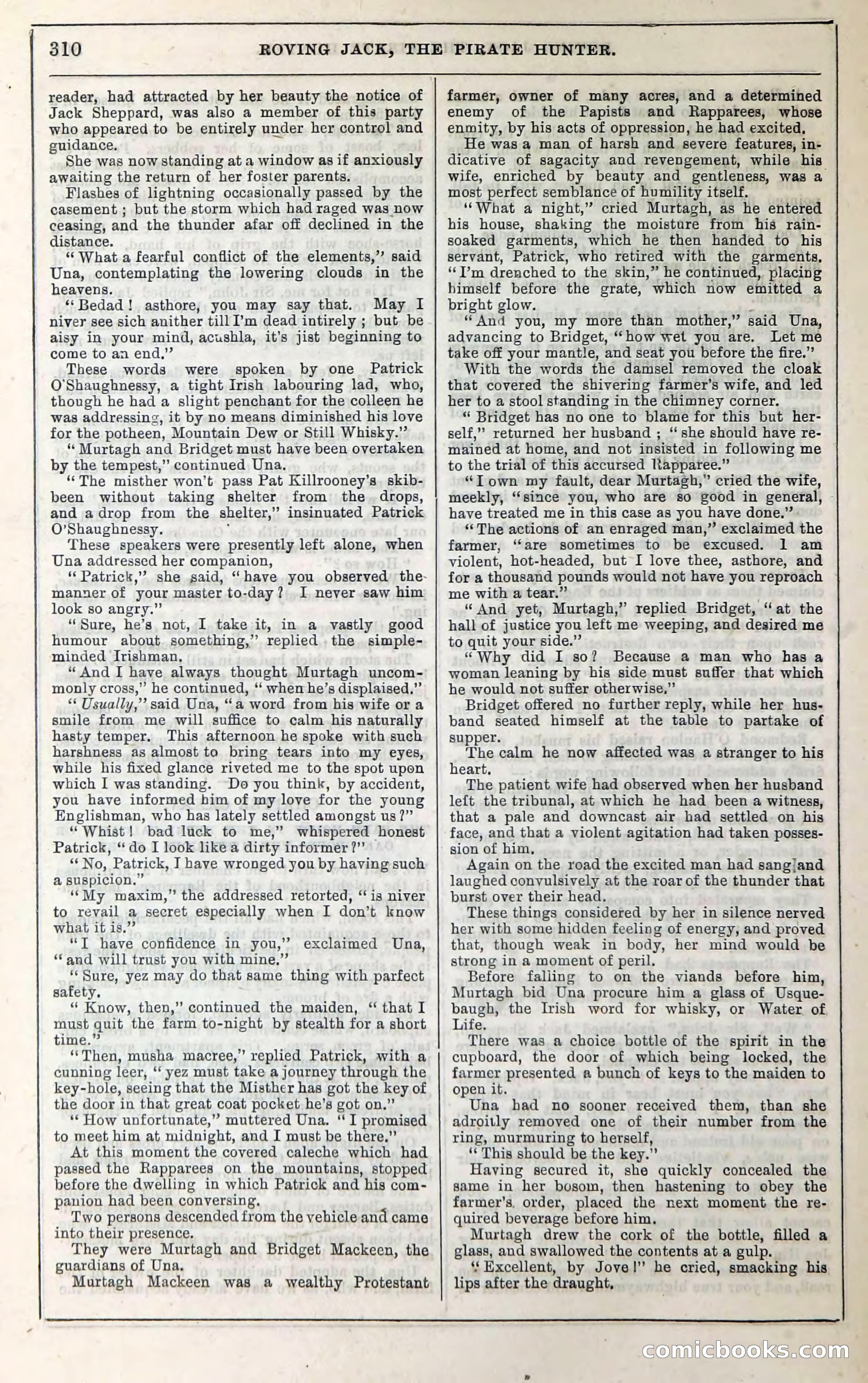 Roving Jack, The Pirate Hunter — page 290: Penny Dreadfuls, 1867