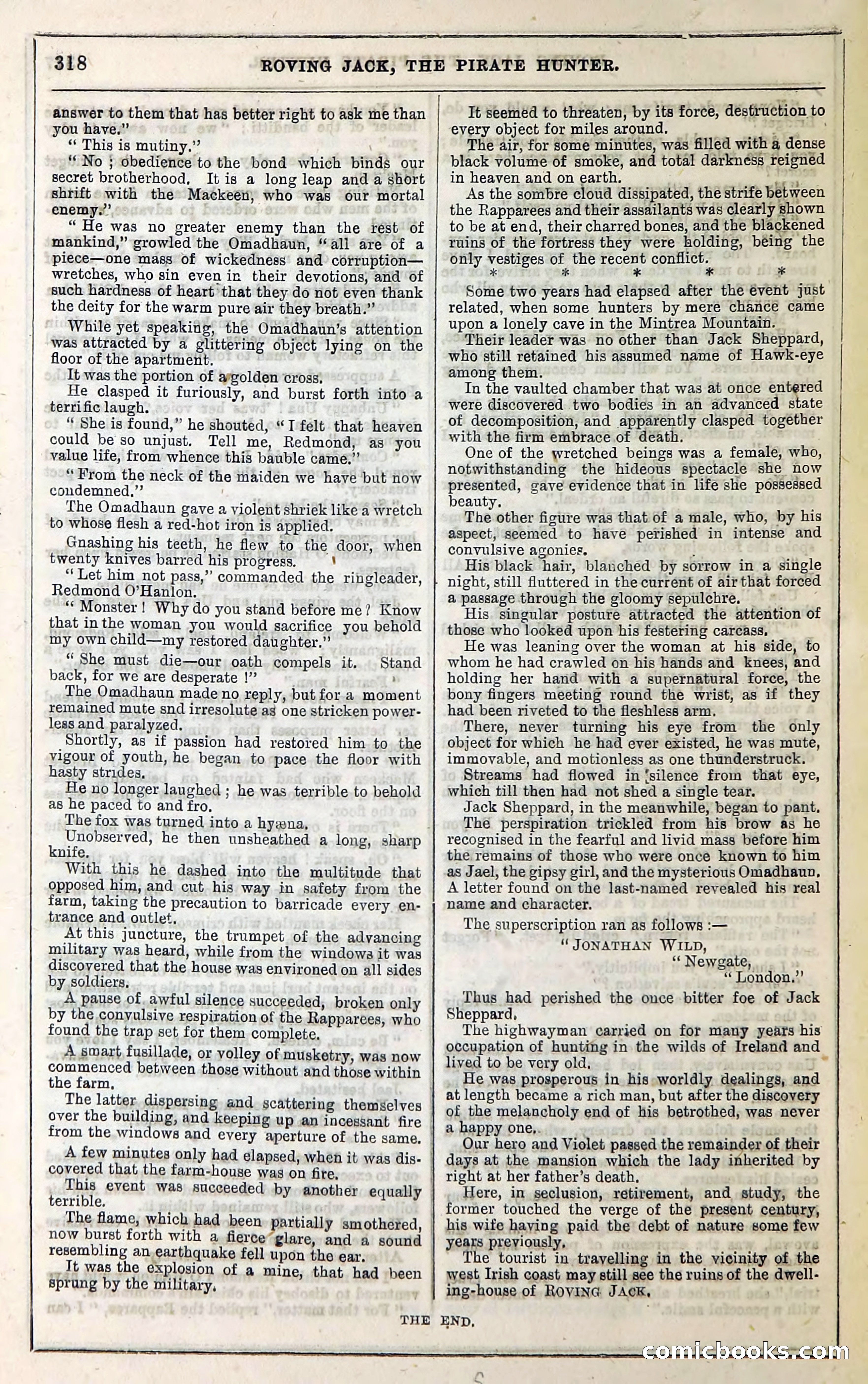 Roving Jack, The Pirate Hunter — page 298: Penny Dreadfuls, 1867