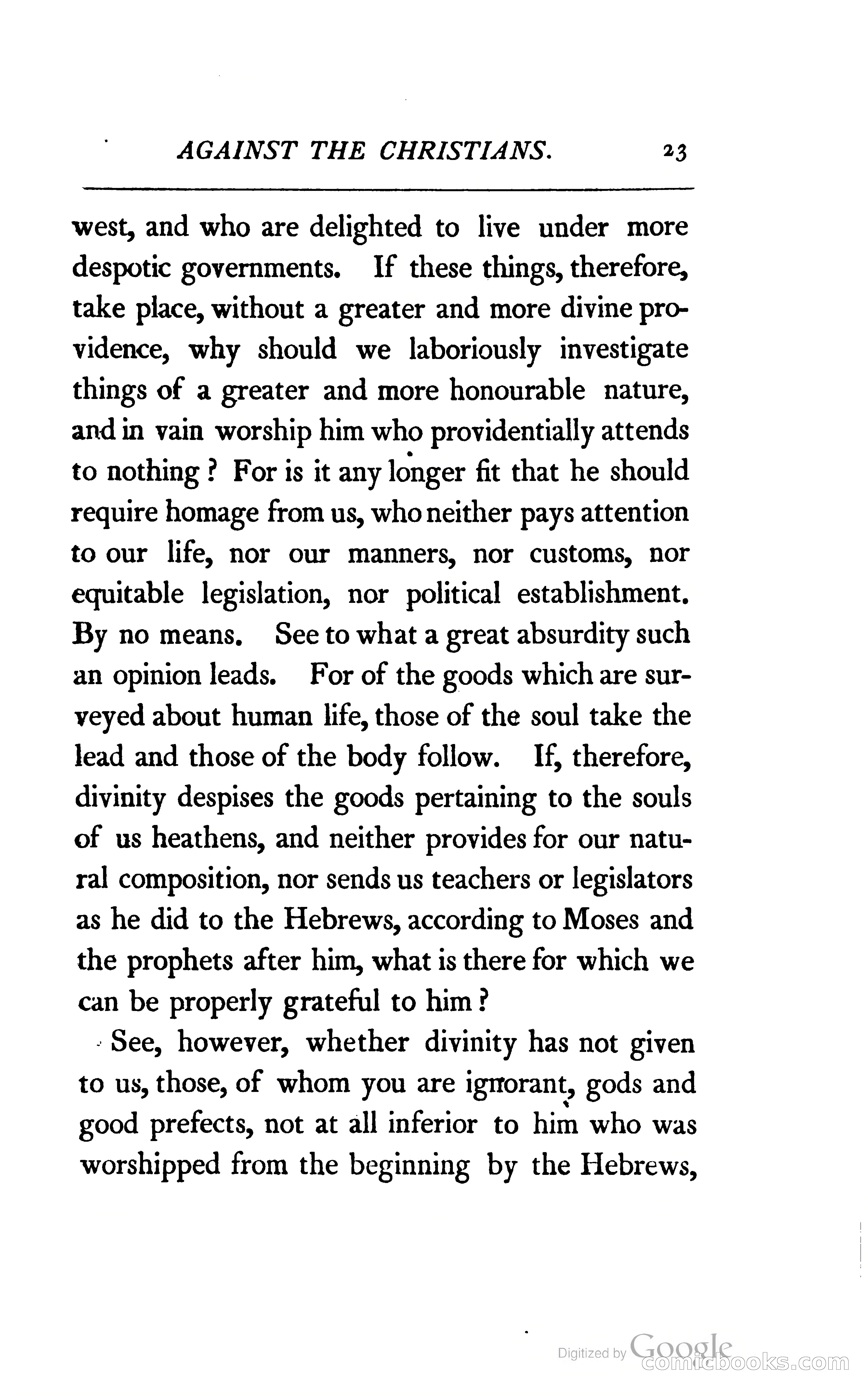 The Arguments of the Emperor Julian Against the Christians — page 46 of 118