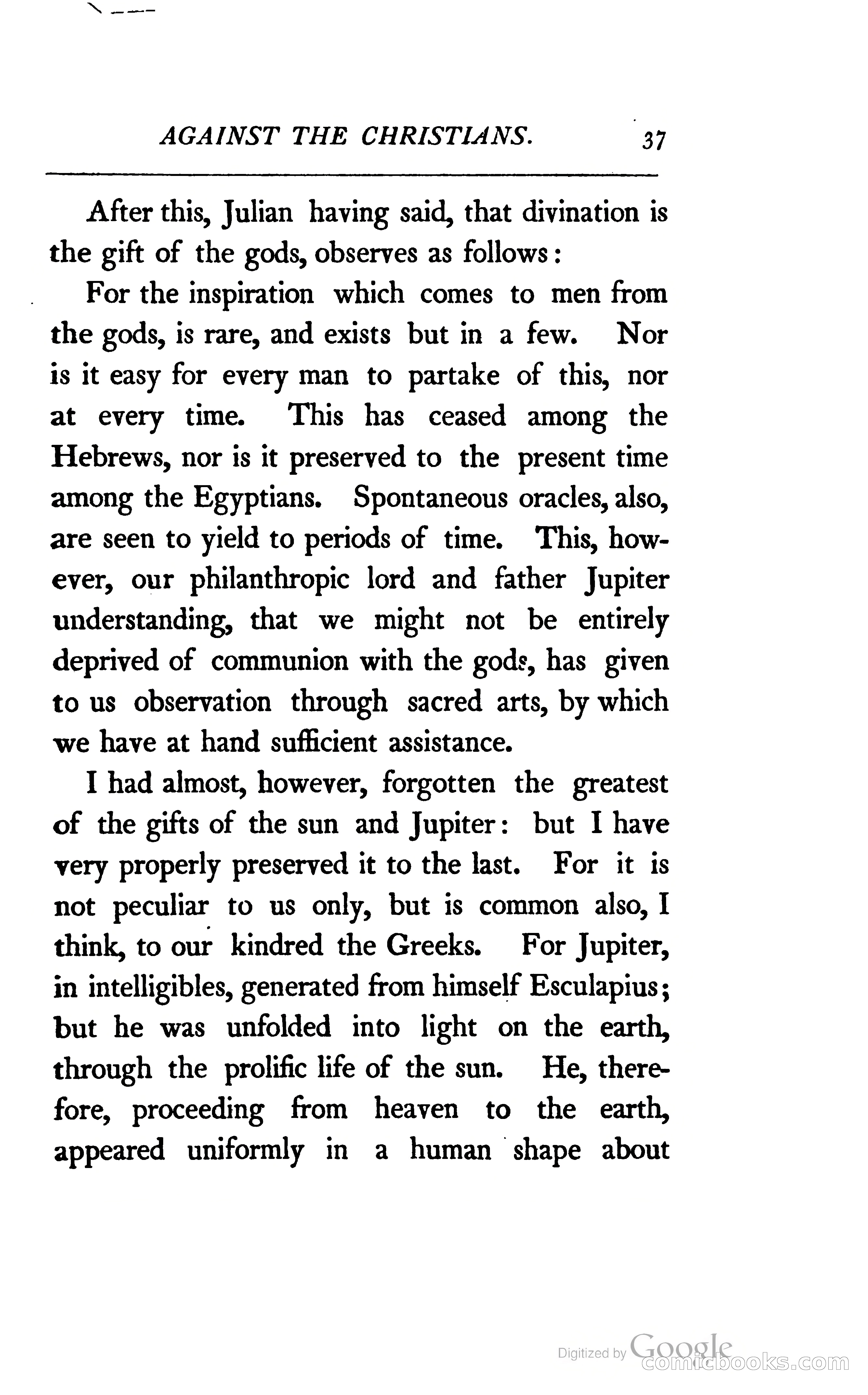 The Arguments of the Emperor Julian Against the Christians — page 60 of 118