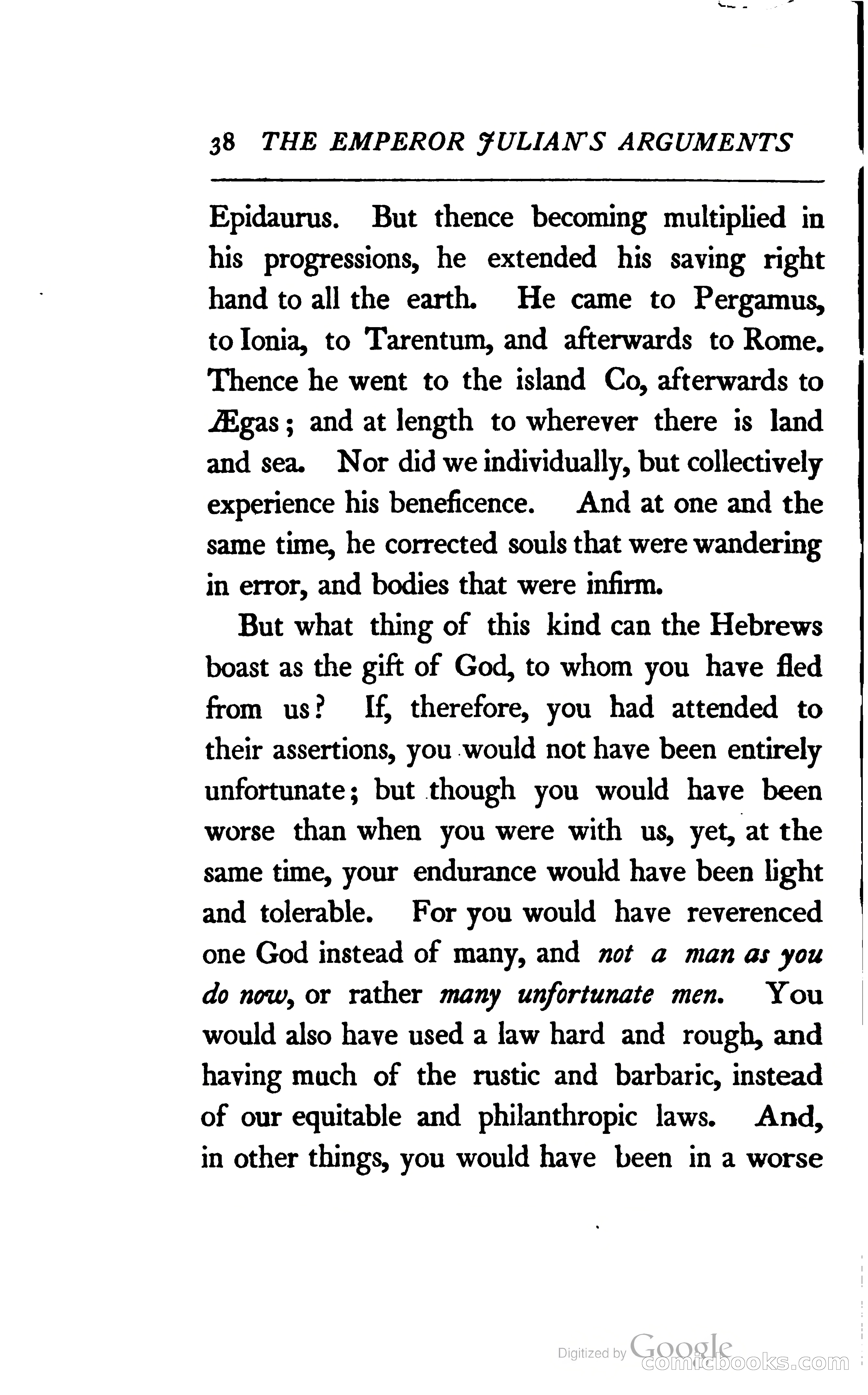 The Arguments of the Emperor Julian Against the Christians — page 61 of 118