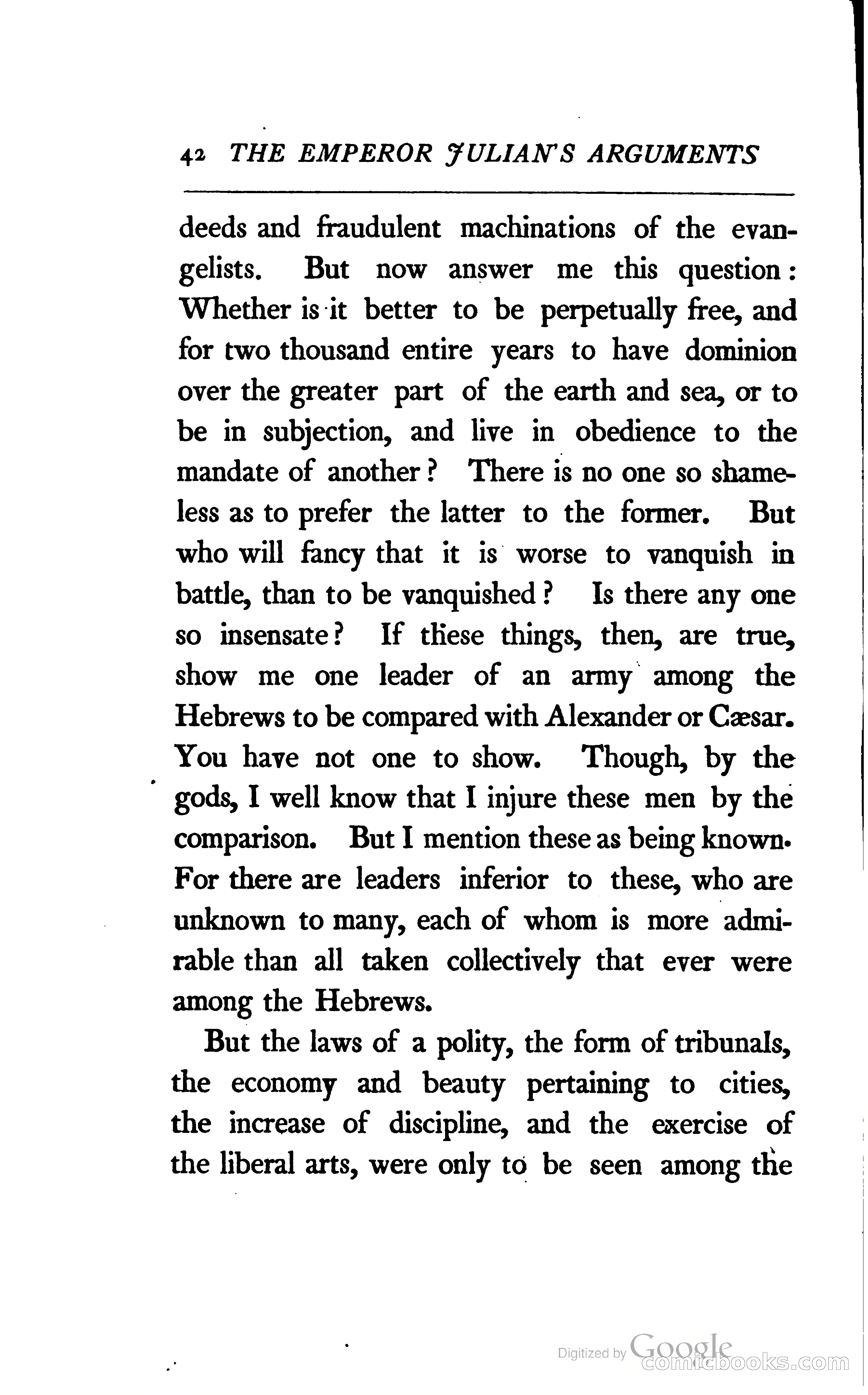 The Arguments of the Emperor Julian Against the Christians — page 65 of 118