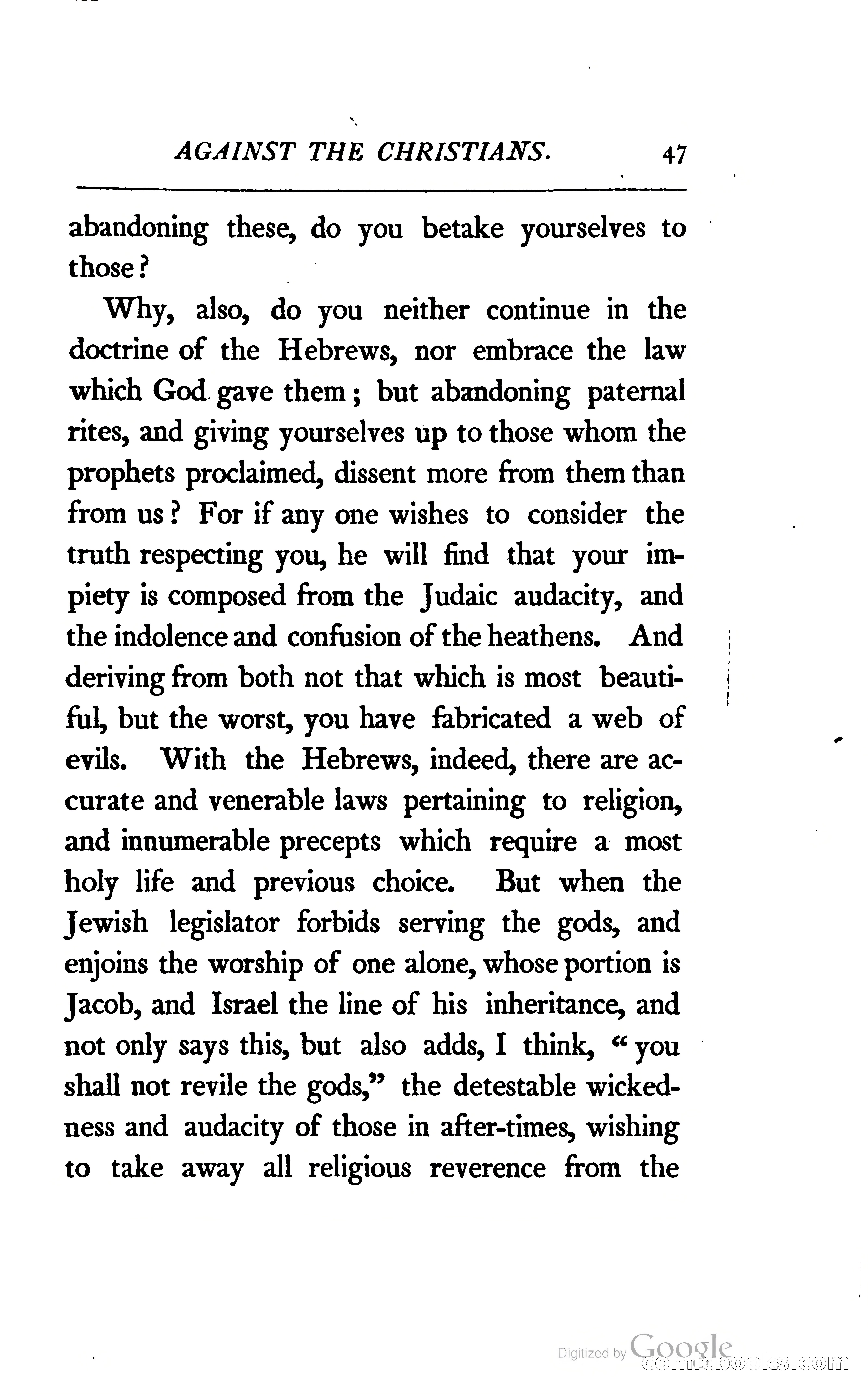The Arguments of the Emperor Julian Against the Christians — page 70 of 118