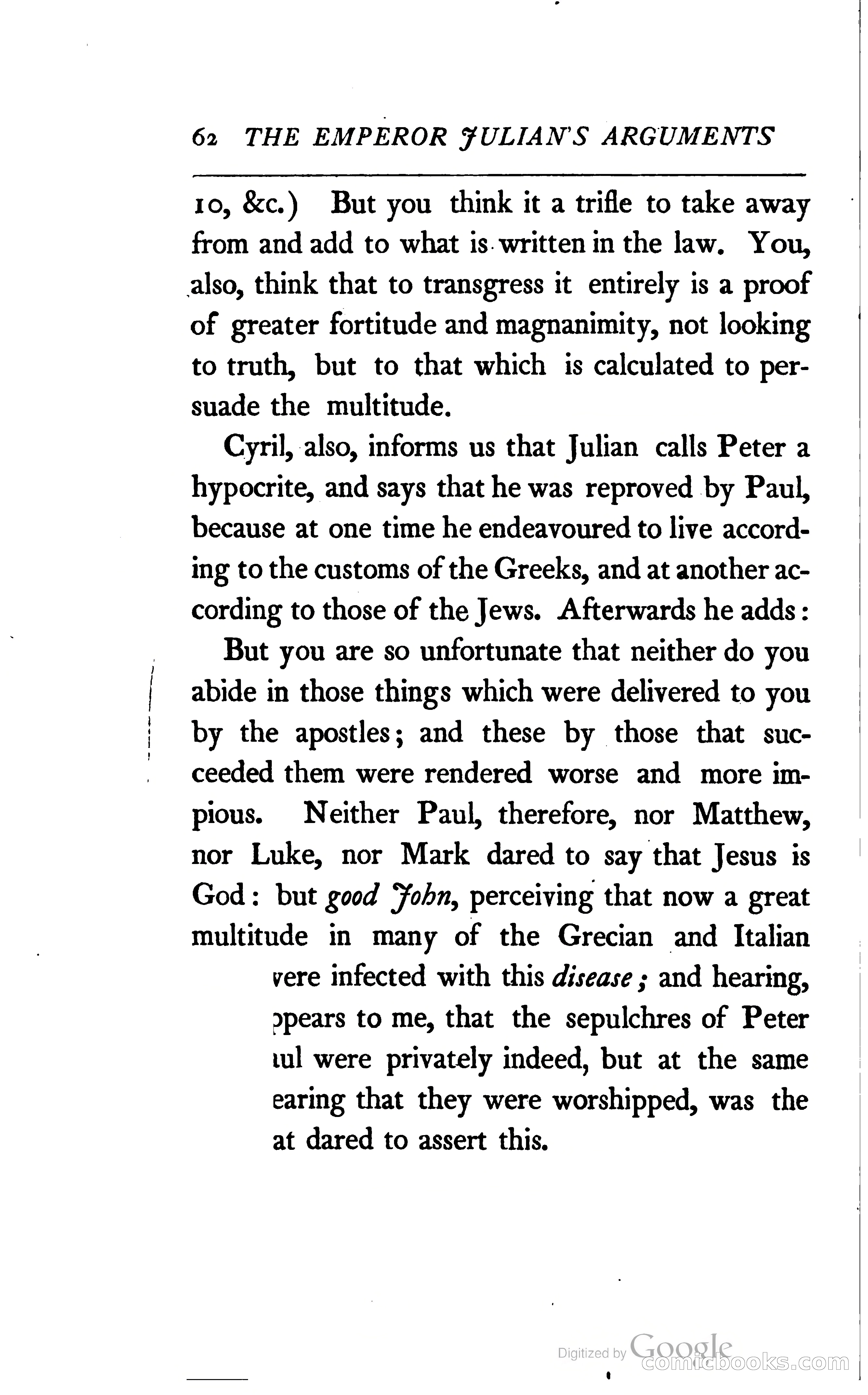 The Arguments of the Emperor Julian Against the Christians — page 85 of 118