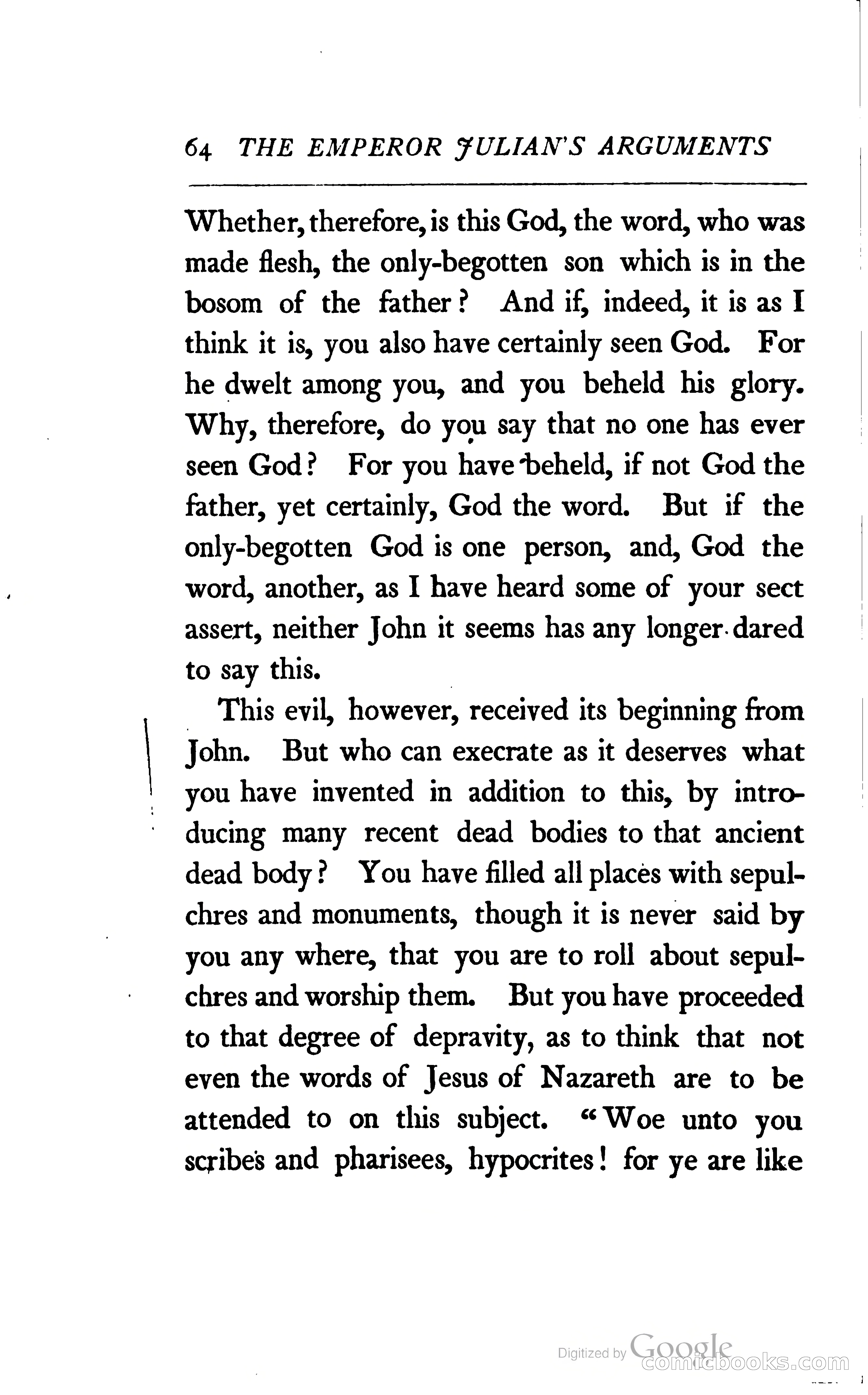 The Arguments of the Emperor Julian Against the Christians — page 87 of 118